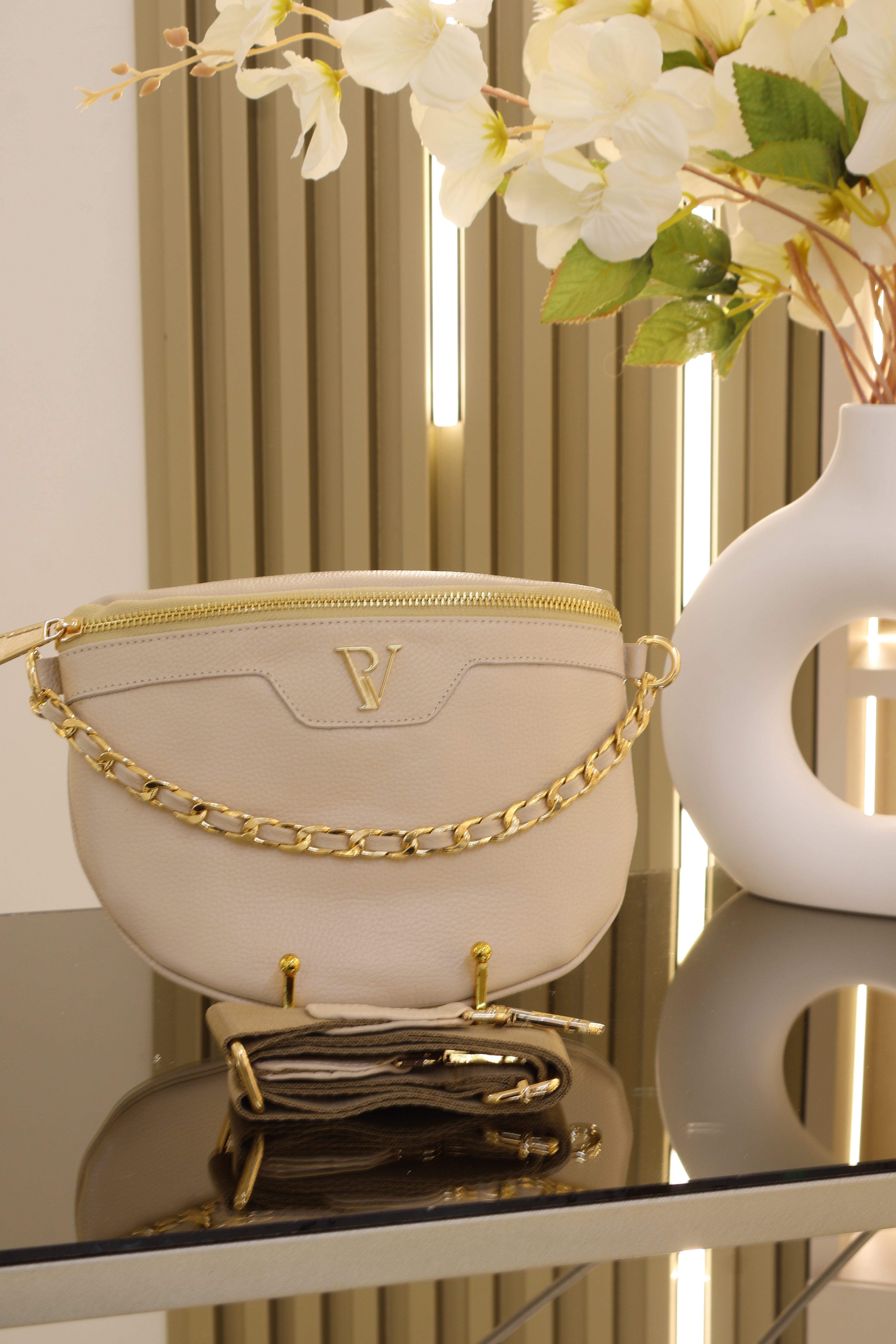 Riñonera Arena en cuero