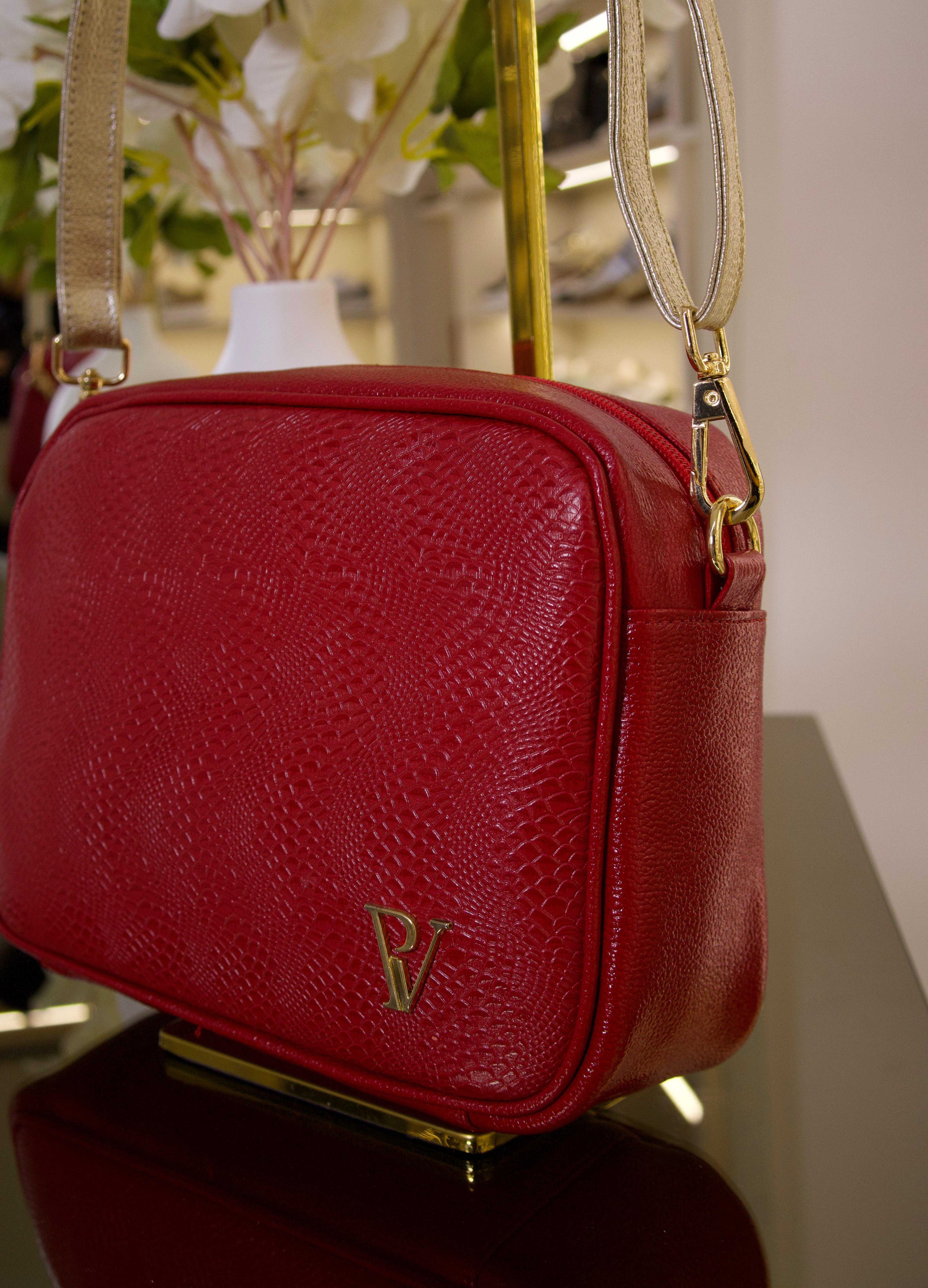Bolso emma en cuero Rojo