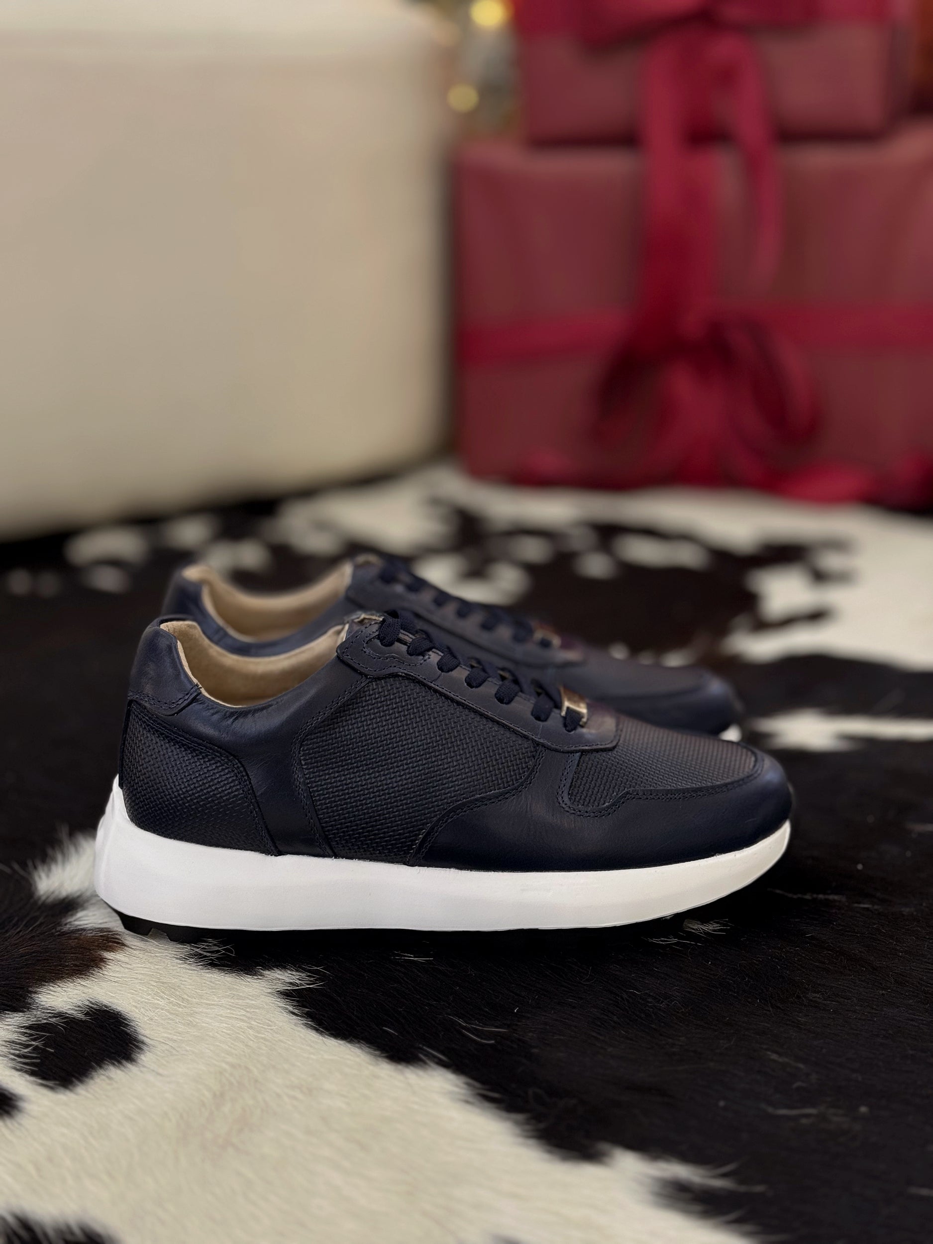 Tenis de cuero Dante Azul Birhat