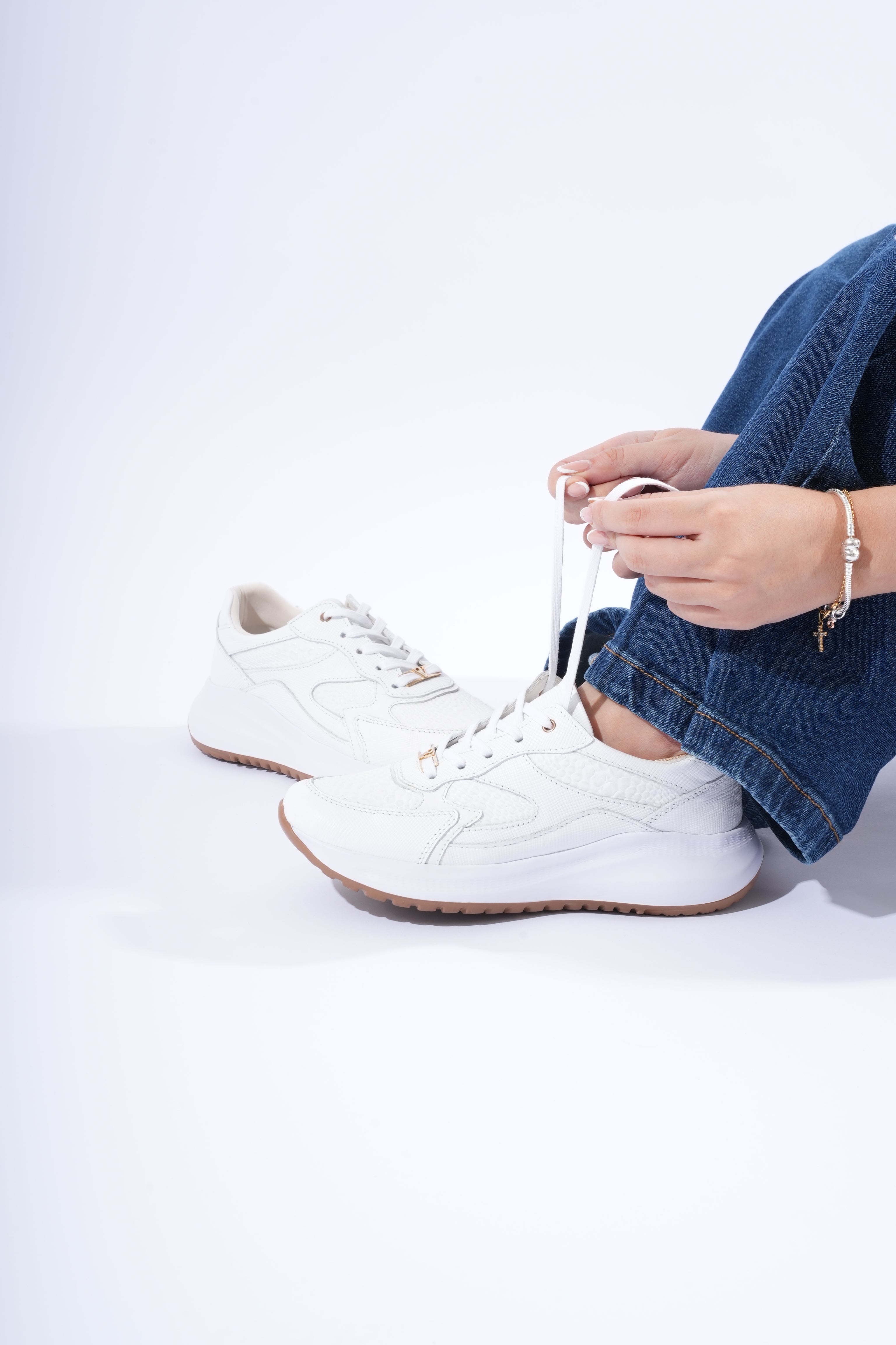 Samara Blanco Toscana Tenis de Cuero