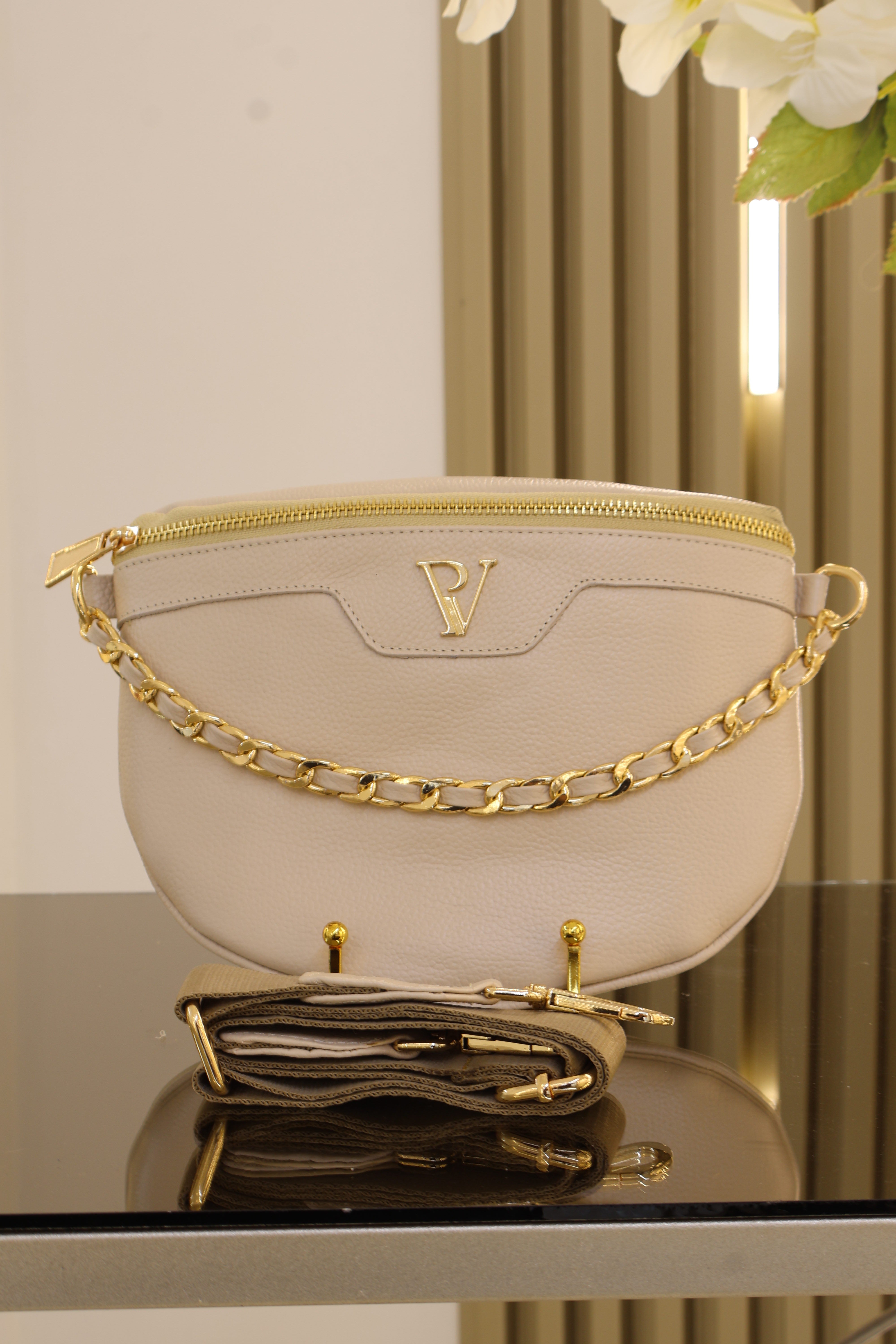 Riñonera Arena en cuero