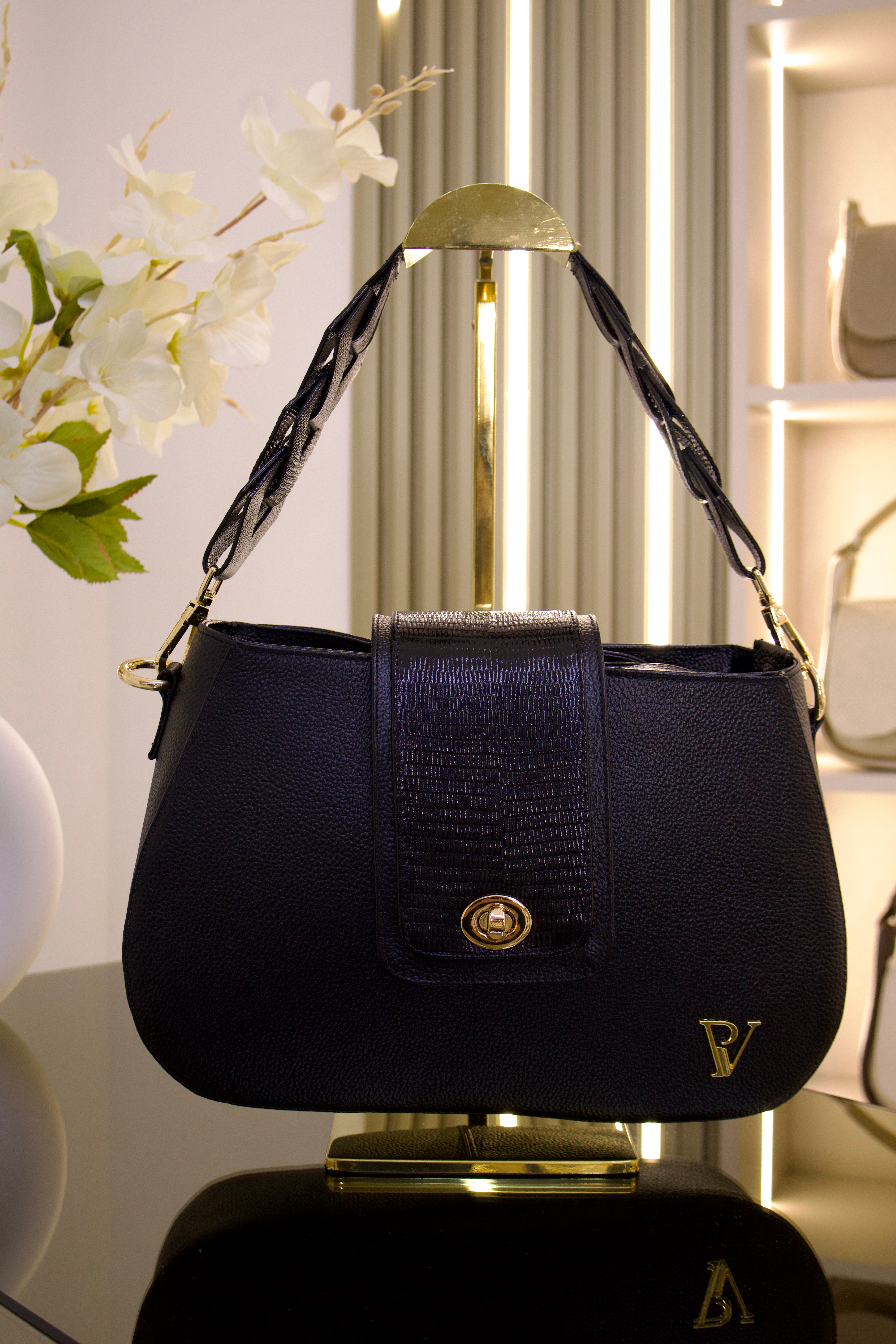 Bolso Toscana Negro en cuero