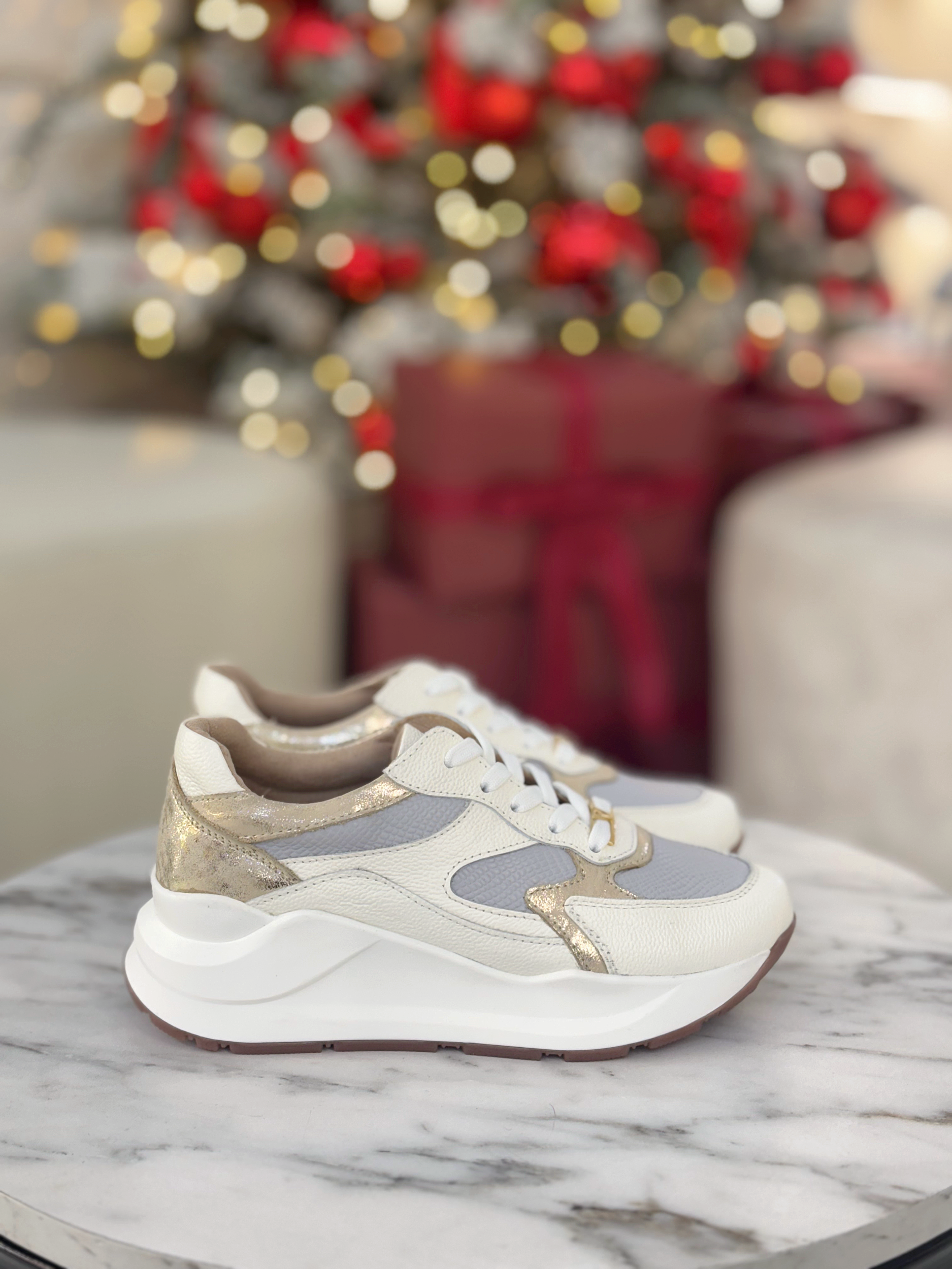 Tenis de cuero Samara talco baby blue Dakota