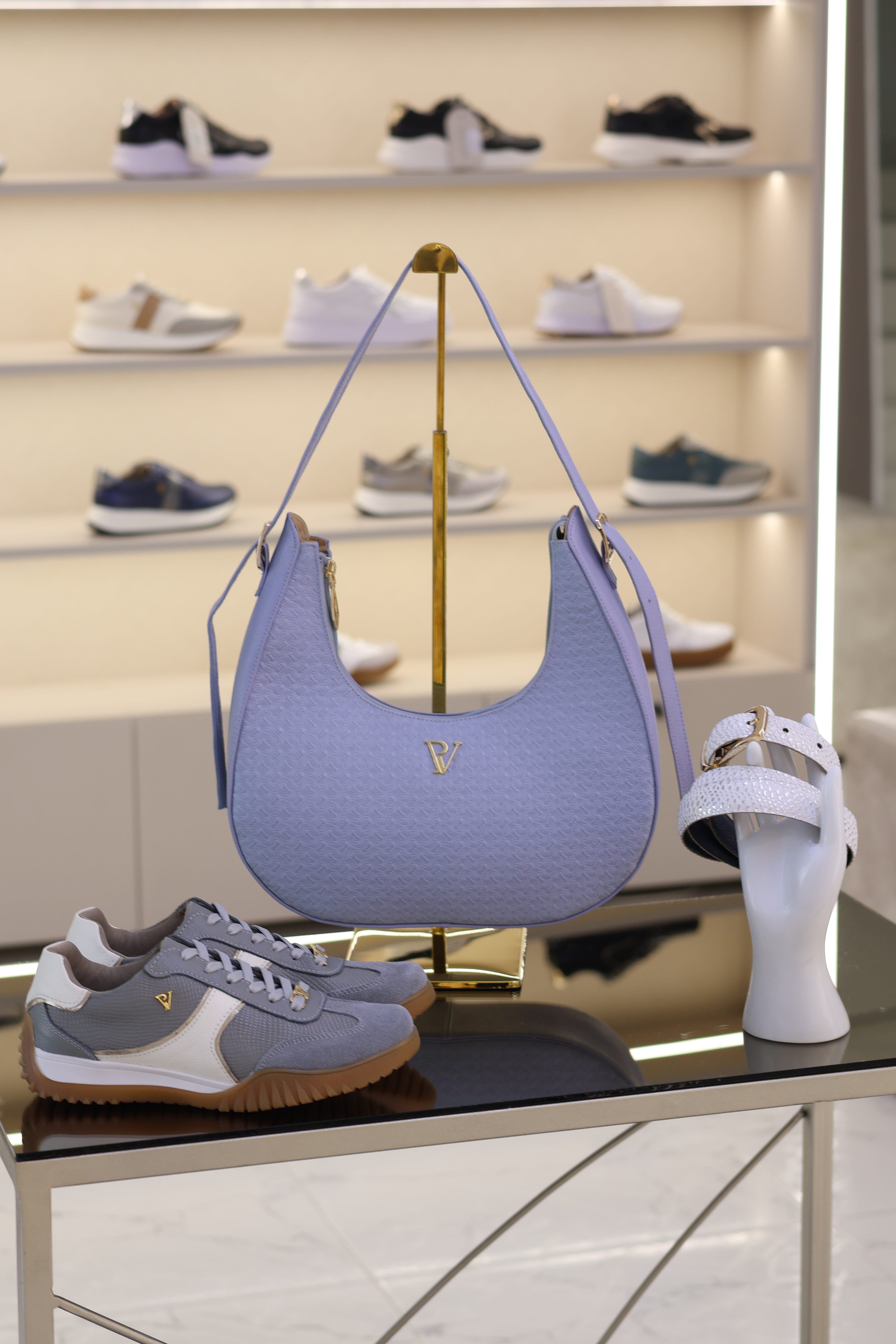Tenis Milán Baby Talco en cuero