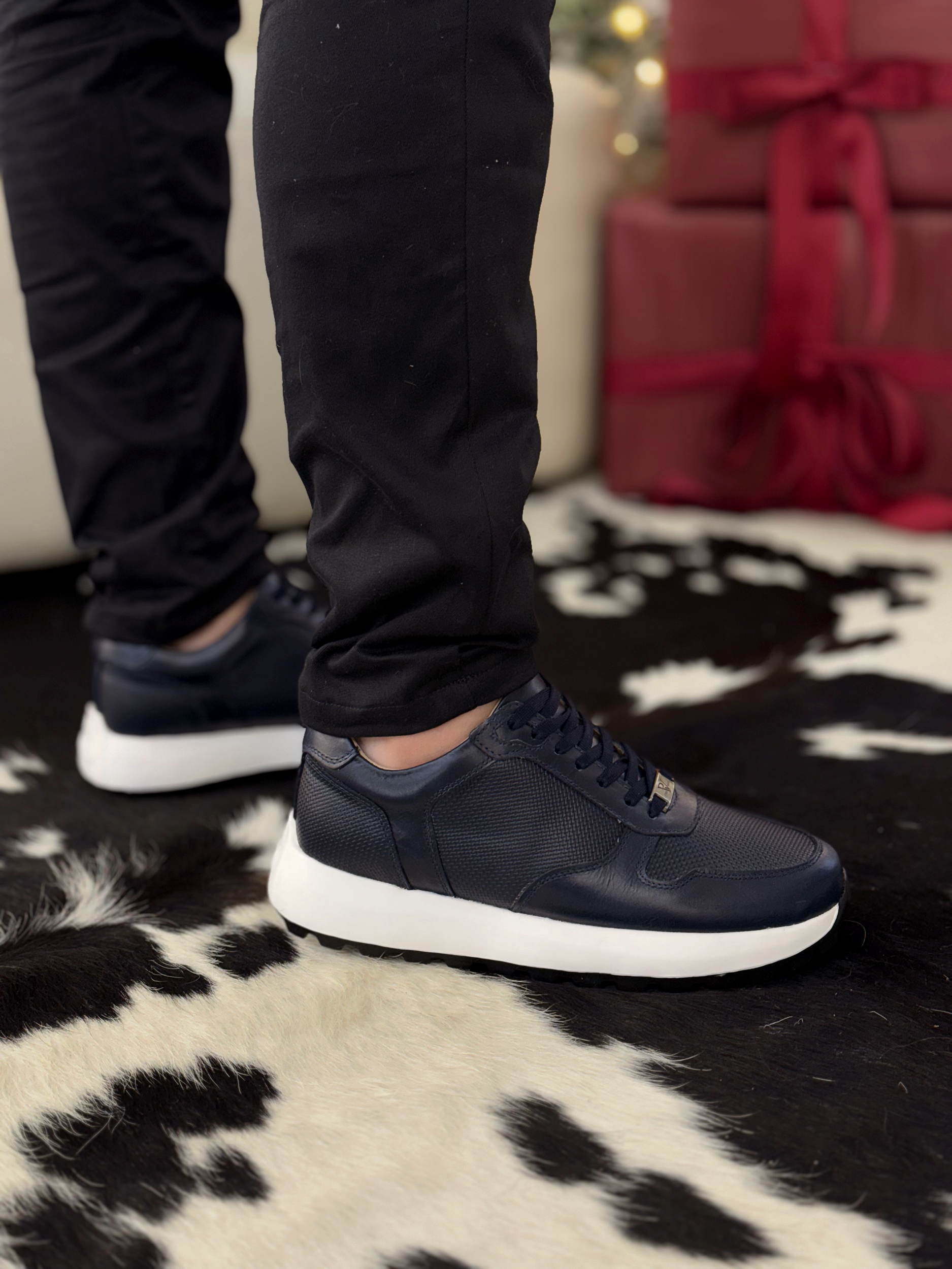 Tenis de cuero Dante Azul Birhat