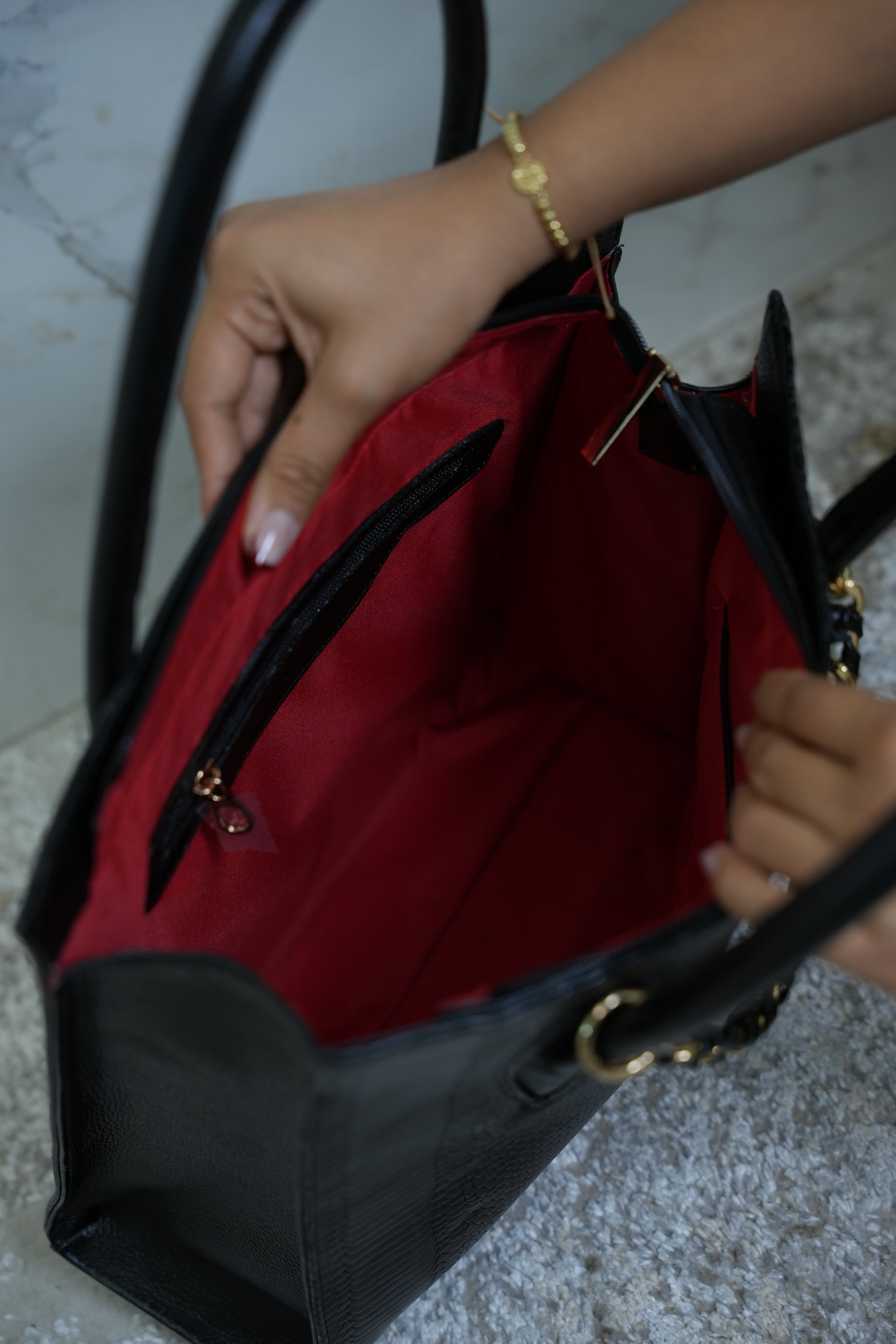 Bolso Luxury Negro en Cuero