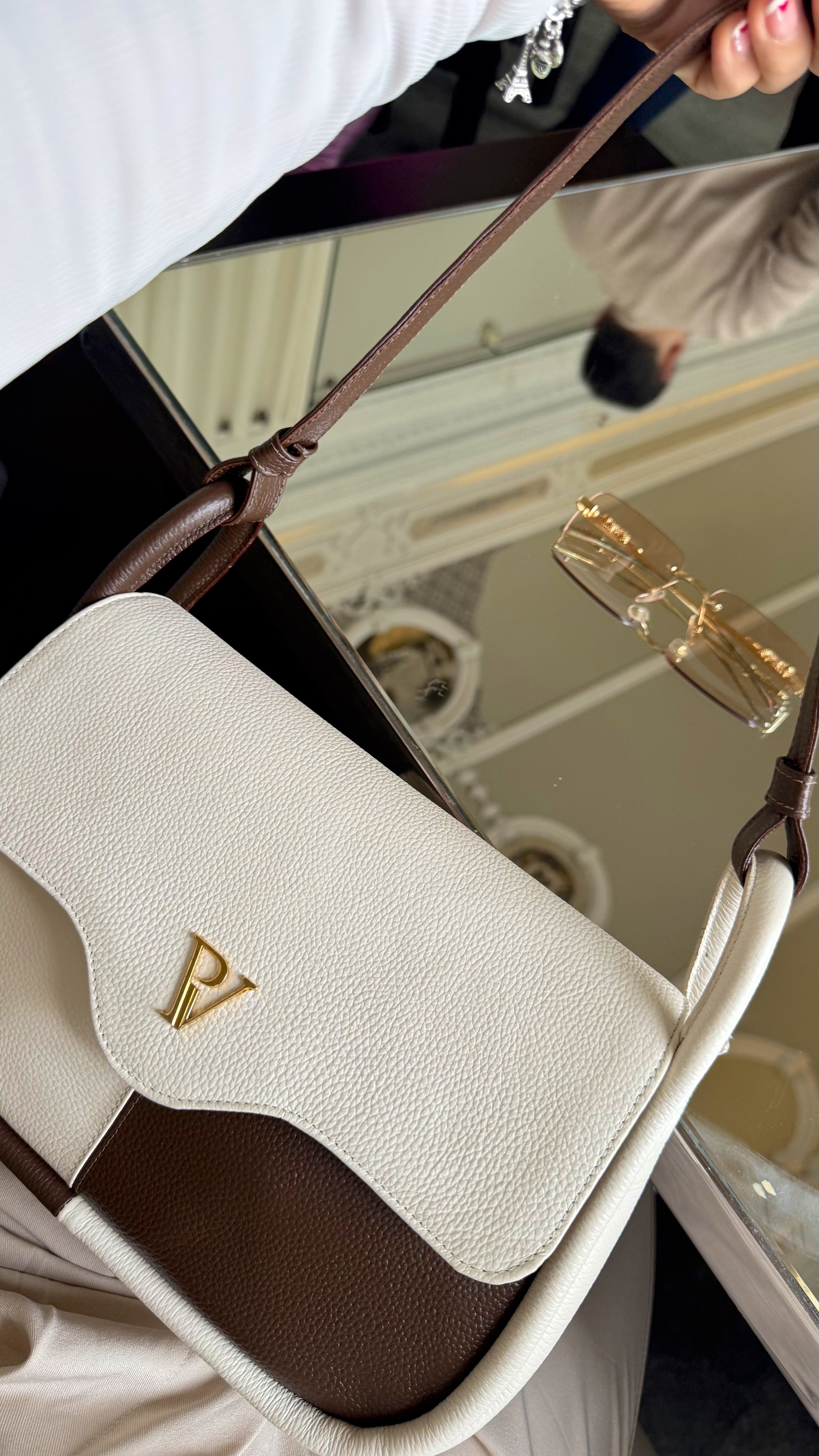 Bolso Anastasia Talco Cafe en cuero