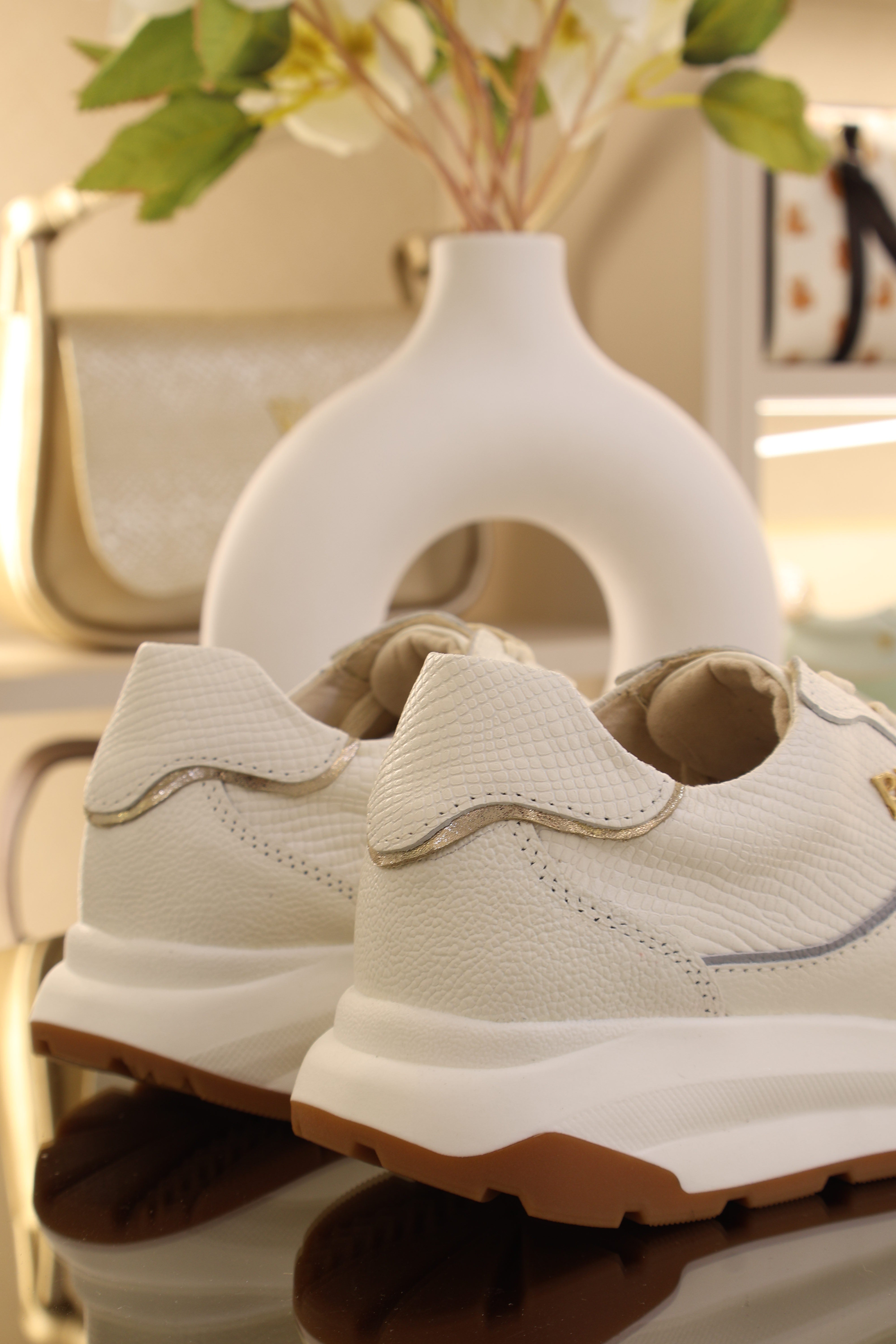 Tenis Milan Talco x Rosa/Baby en cuero