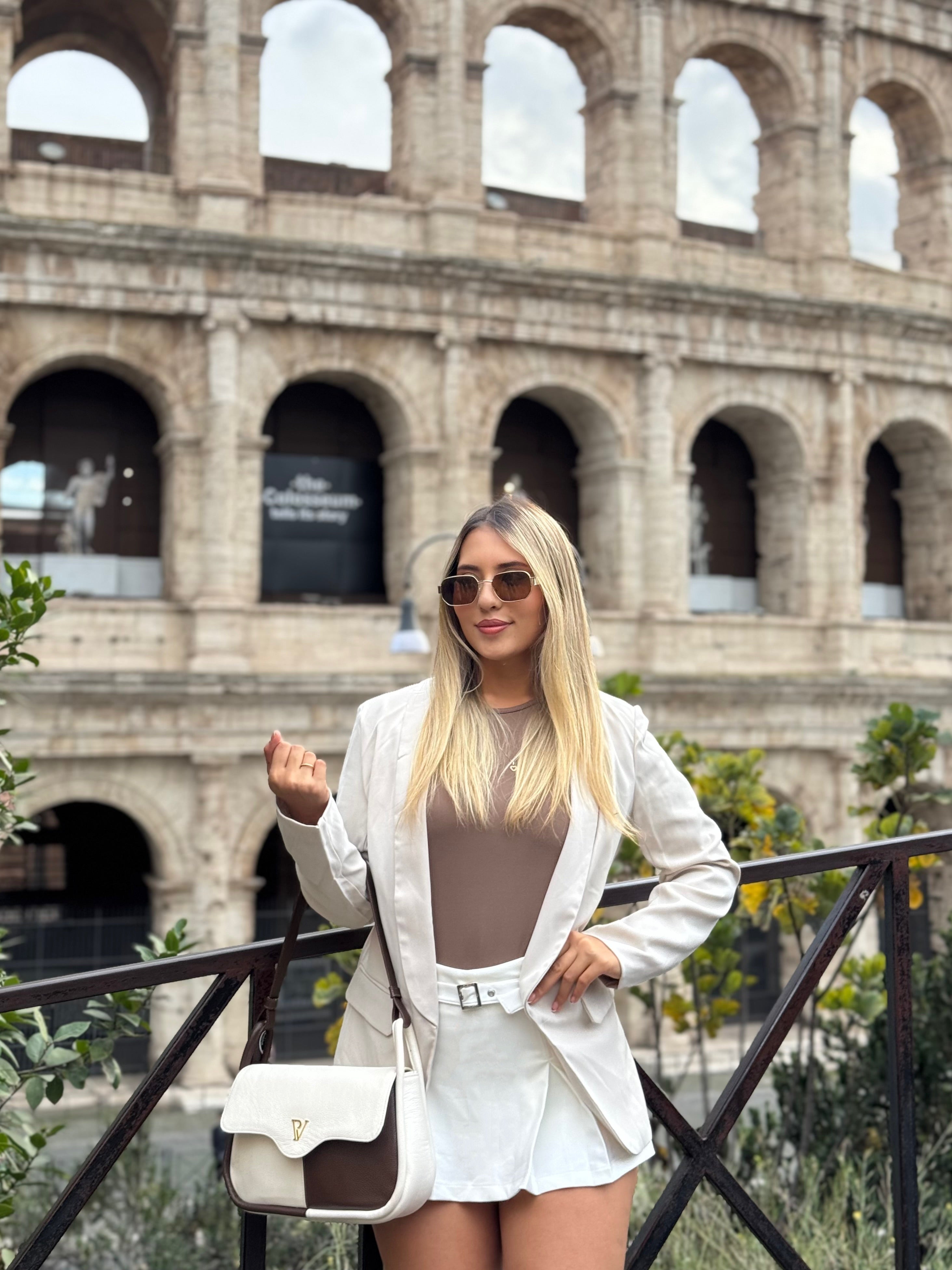 Bolso Anastasia Talco Cafe en cuero