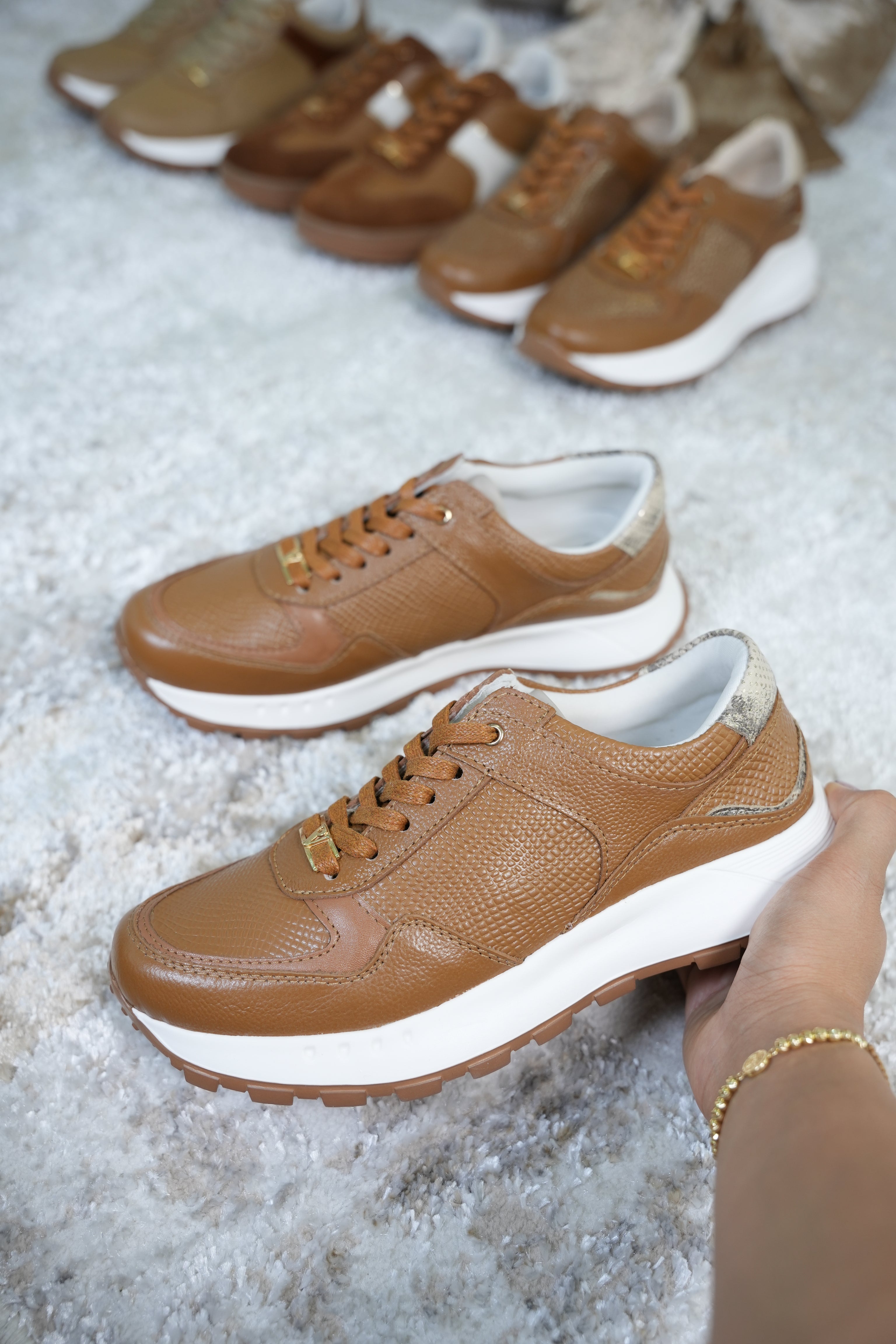 Tenis Denver Miel Nadal en cuero