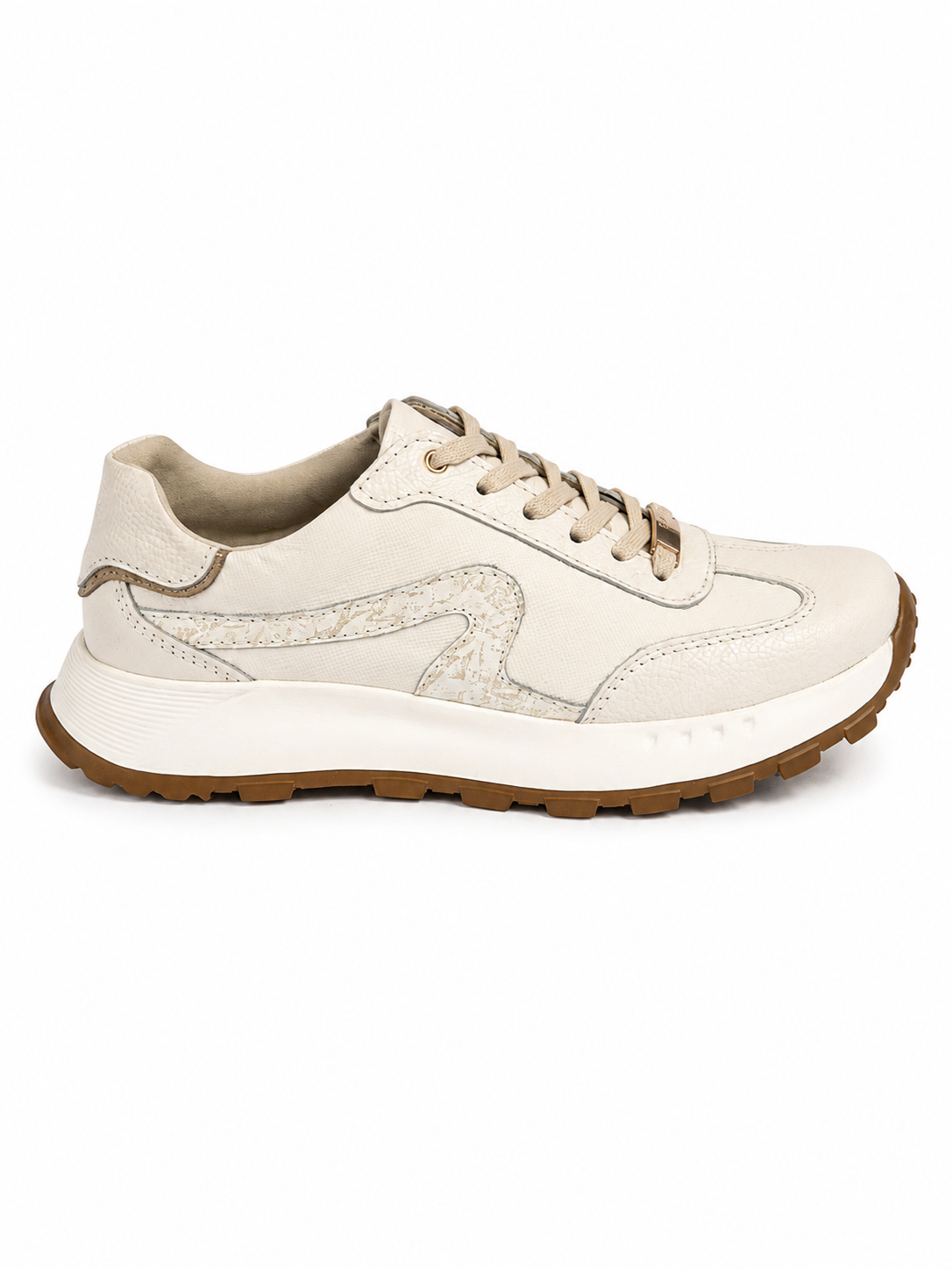Tenis Aurora Marfil en Cuero