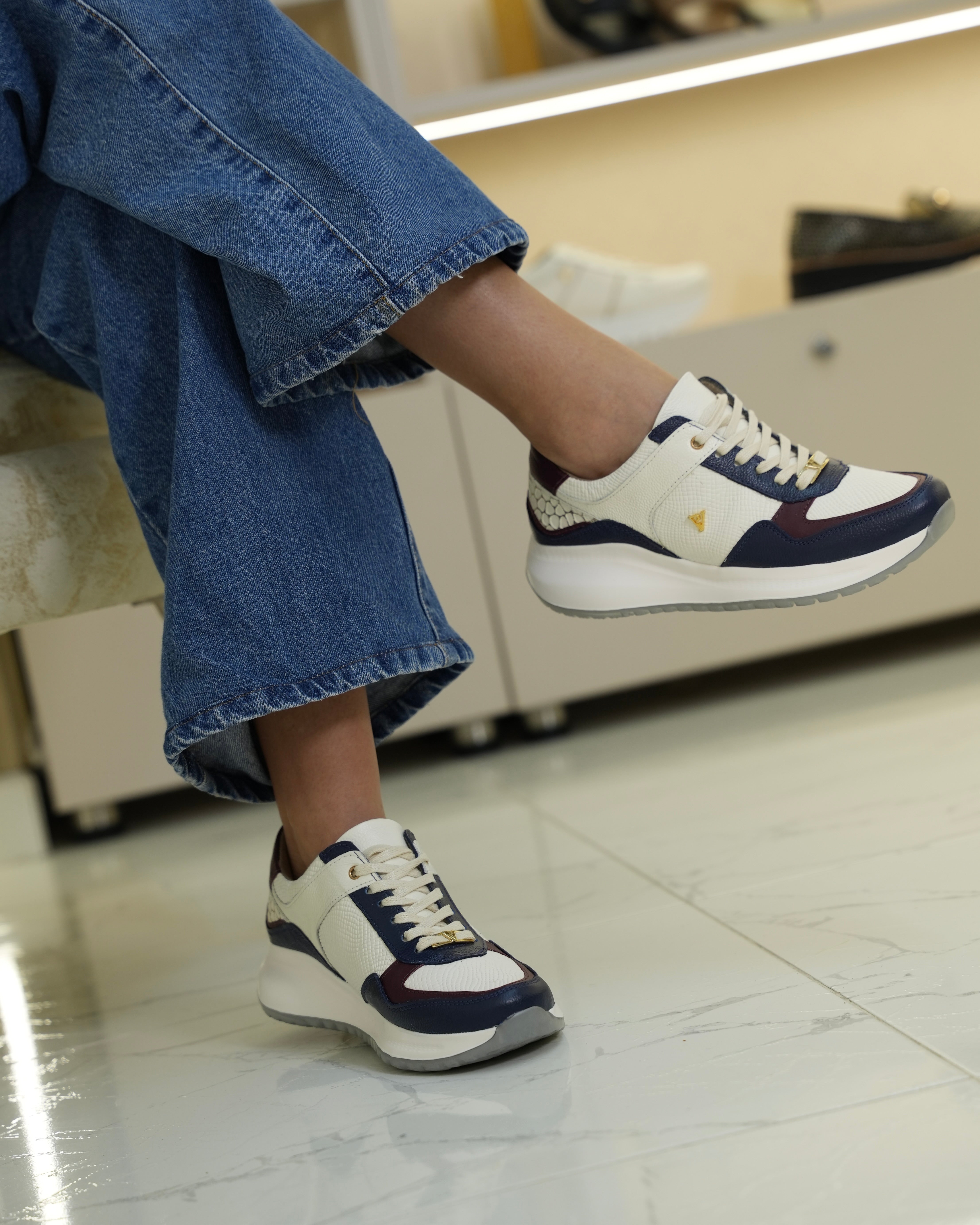 Tenis denver Azul por talco en cuero