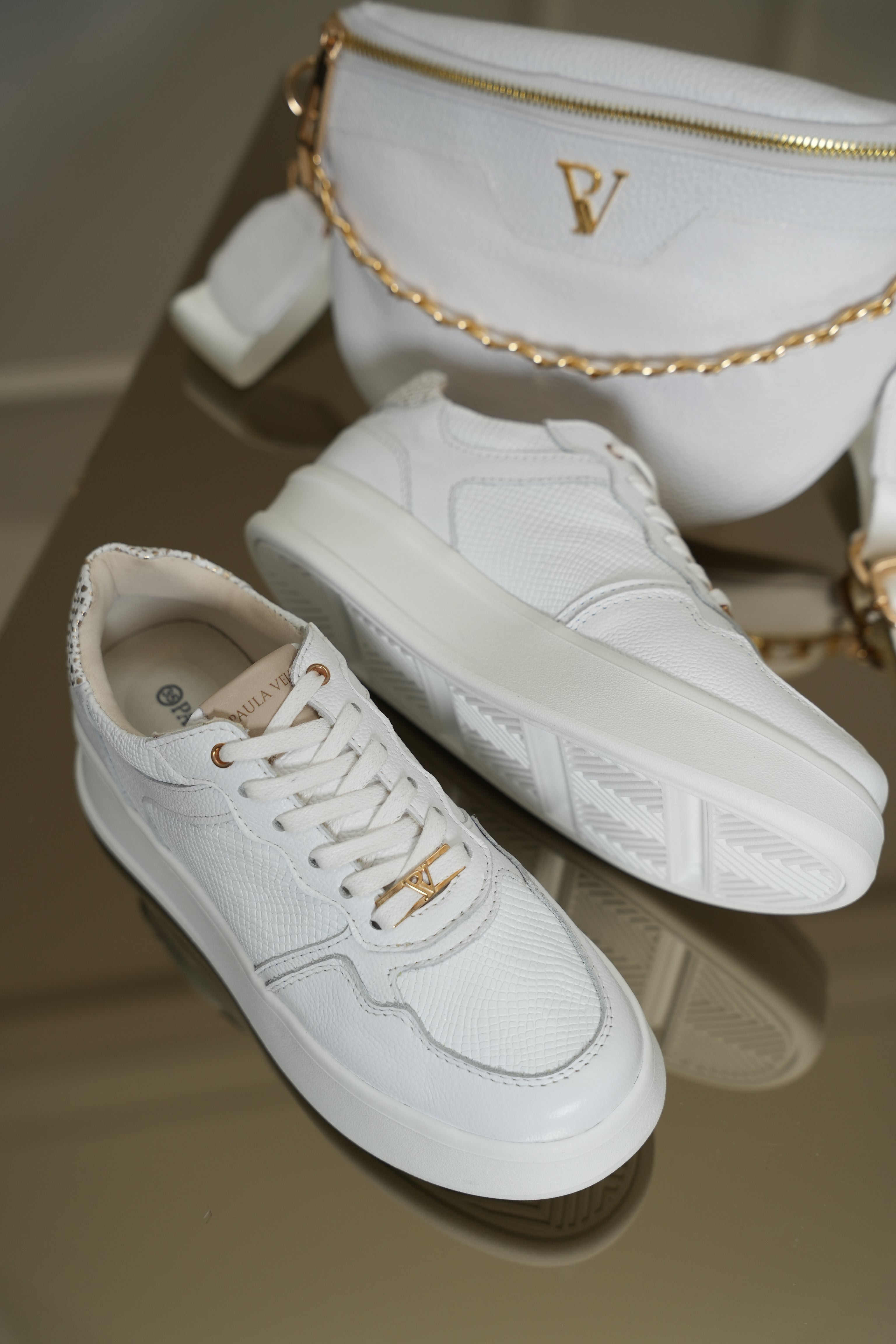 Tenis Paris Blanco en Cuero