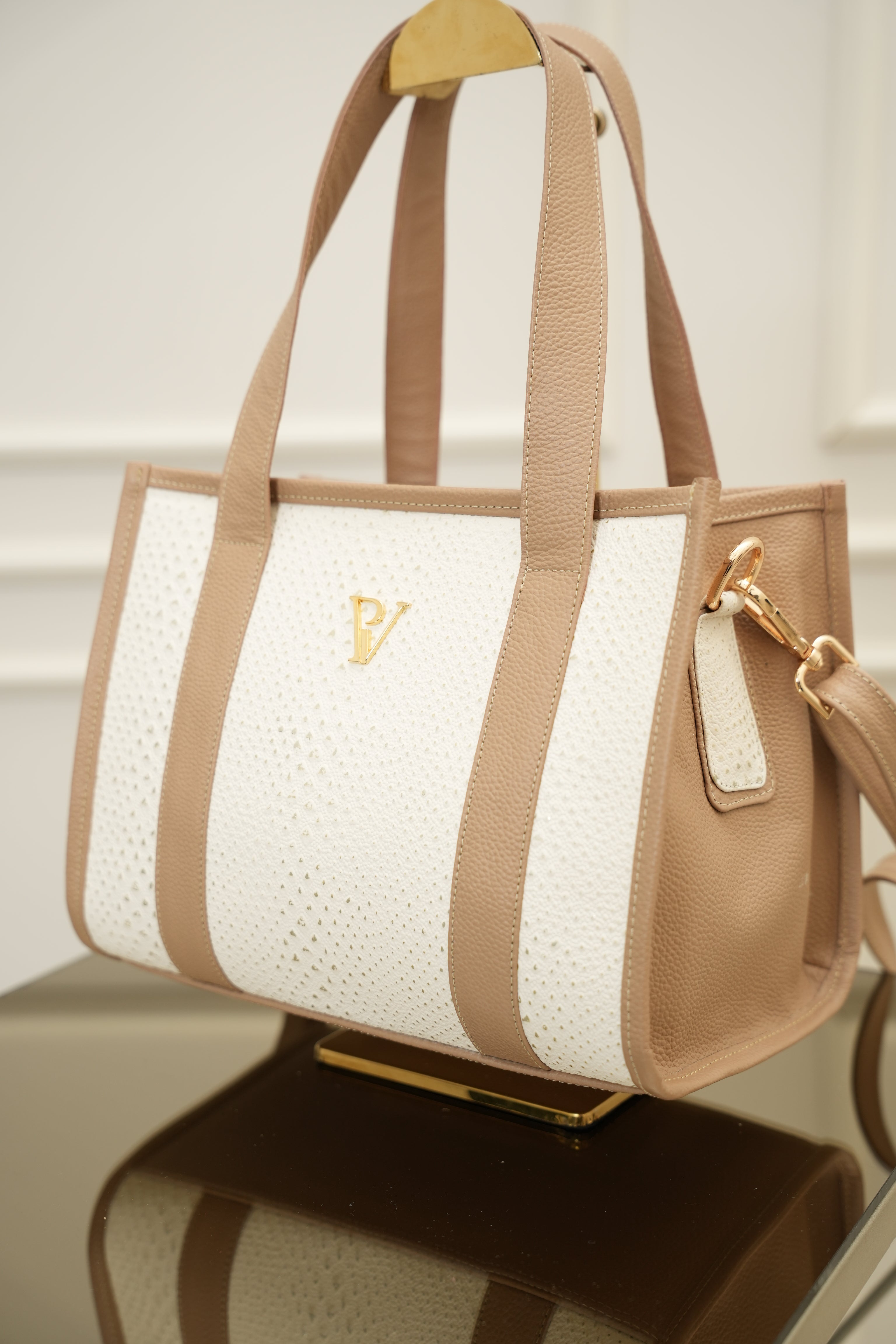 Bolso Praga taupe talco