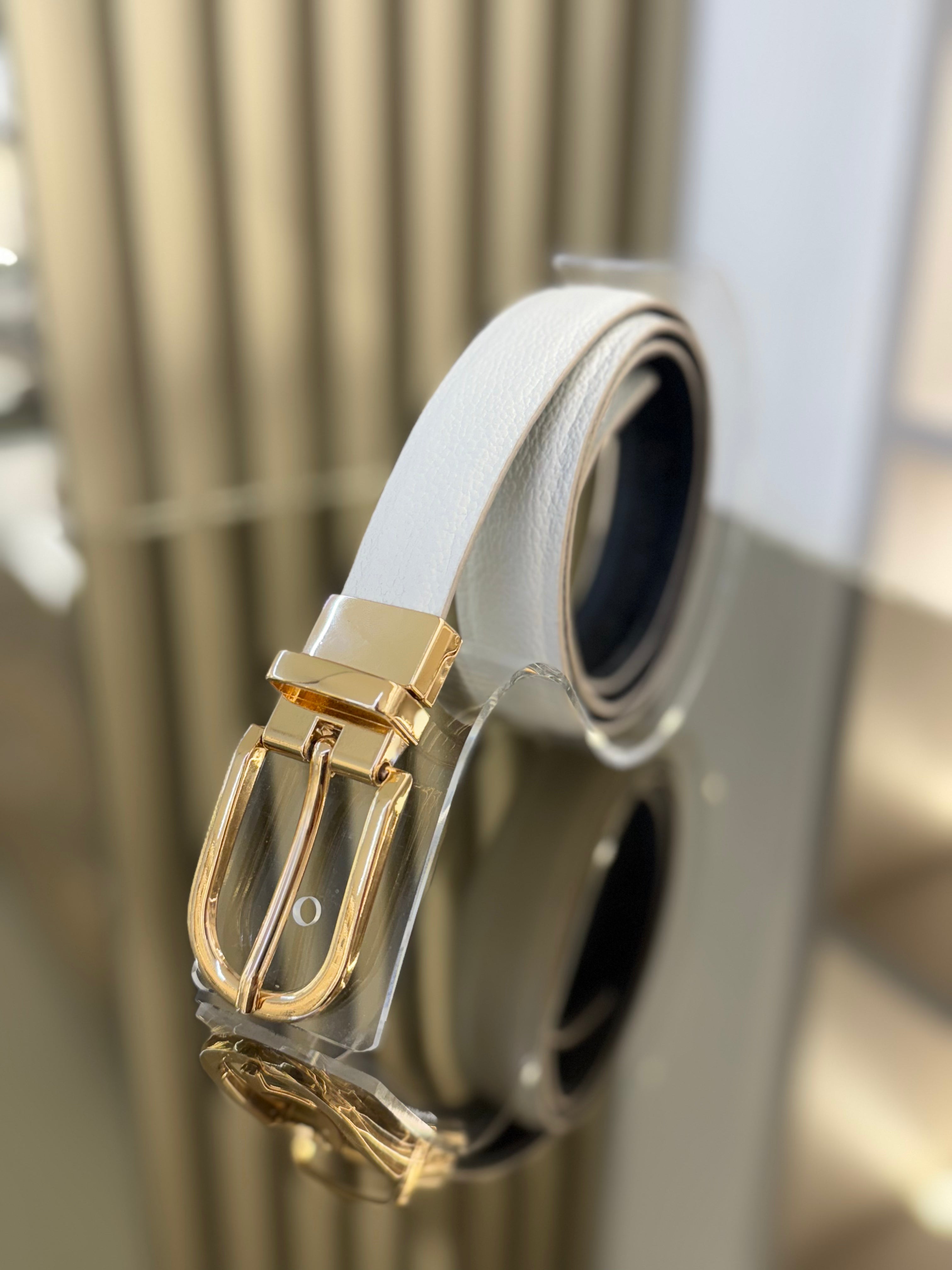 Cinturón doble faz negro avena