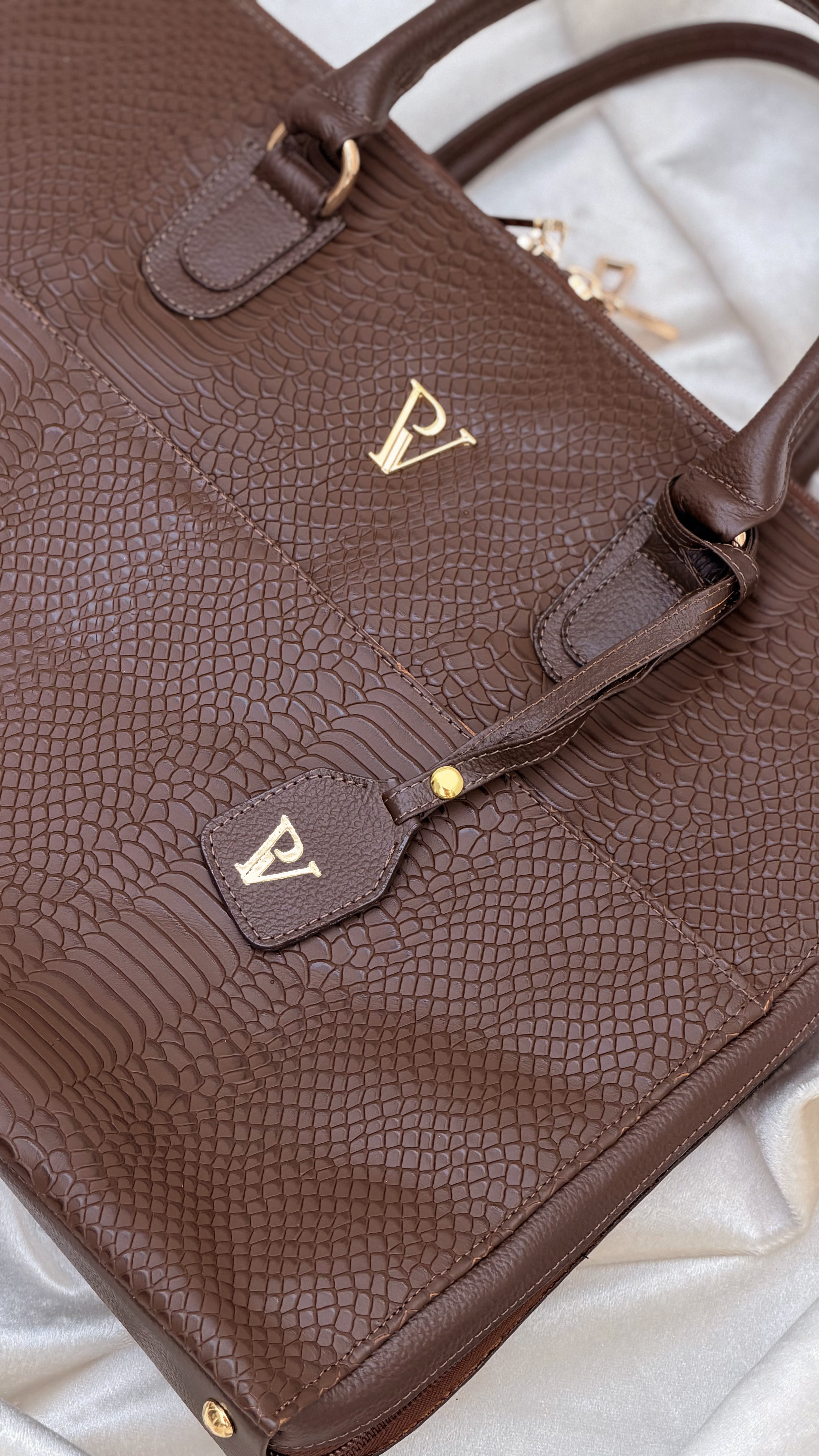 Bolso de cuero ejecutivo café