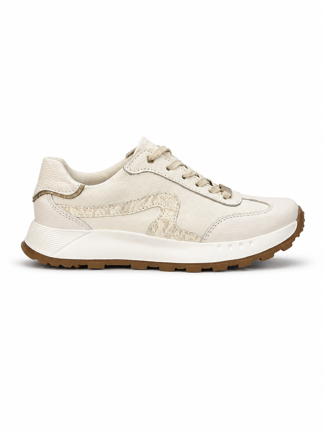 Tenis Aurora Marfil en Cuero