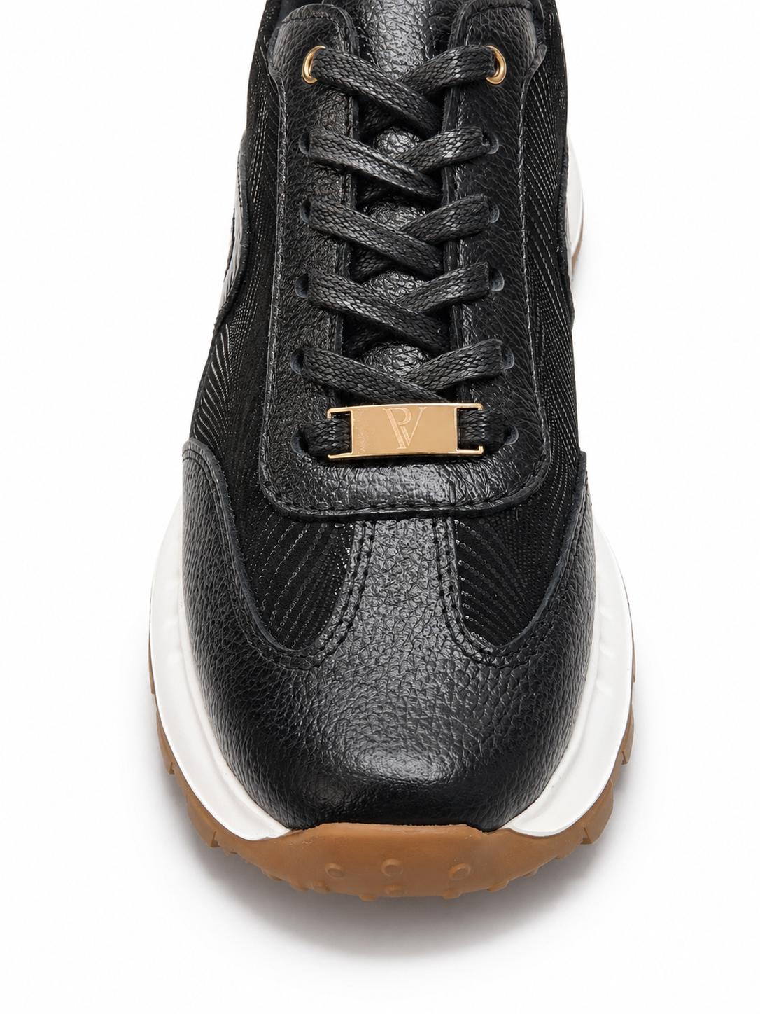 Tenis Aurora Negro en Cuero - Paula Vélez