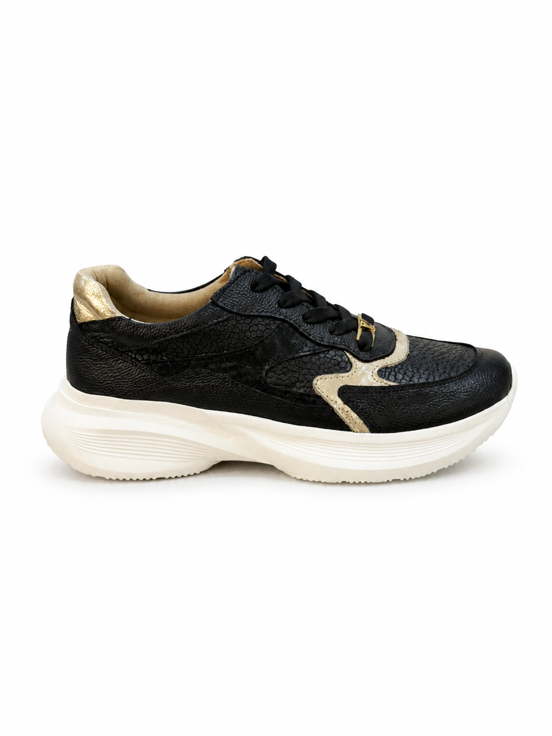 Tenis Samara Negro King en Cuero