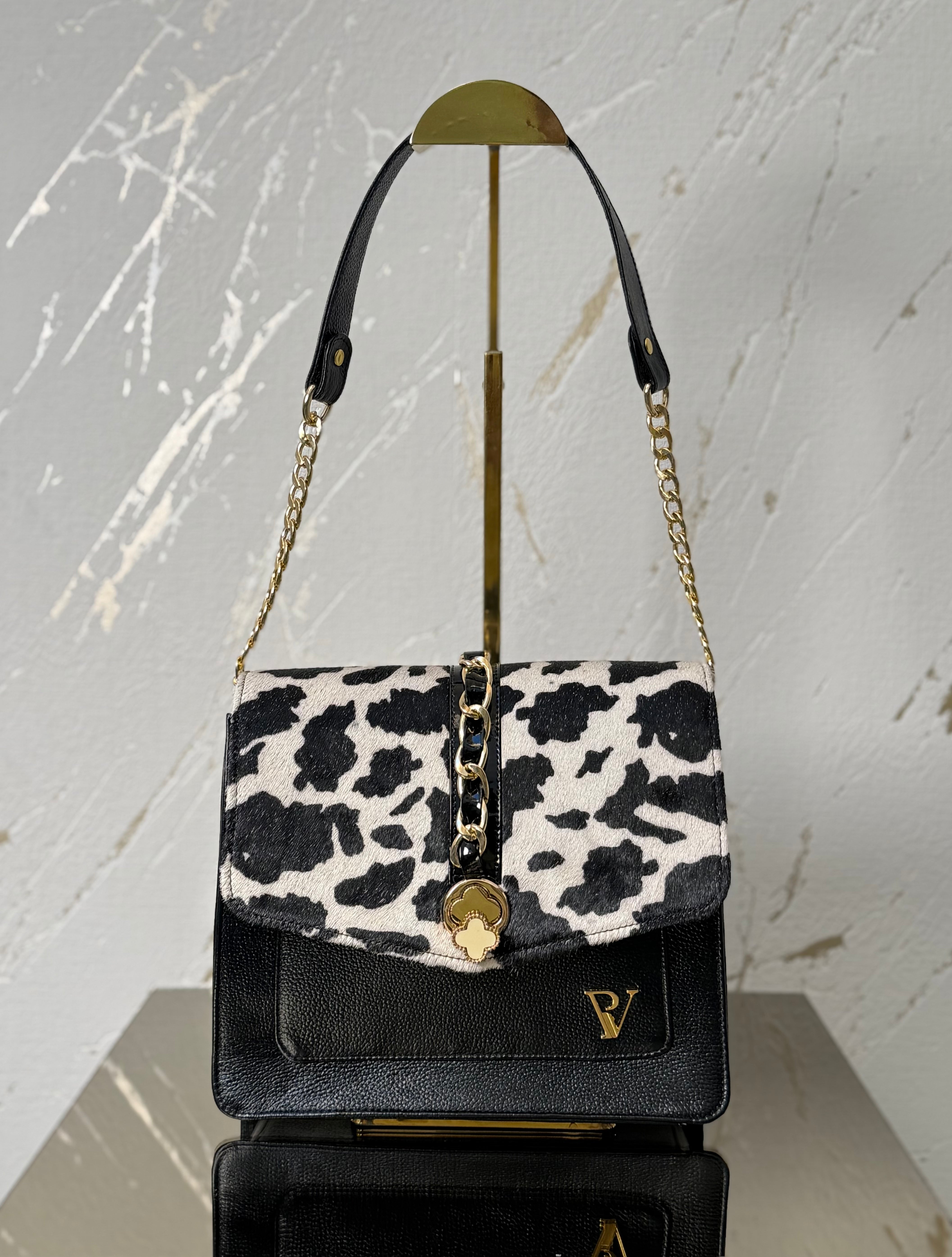 Bolso en cuero Sophie Negro Vaquita