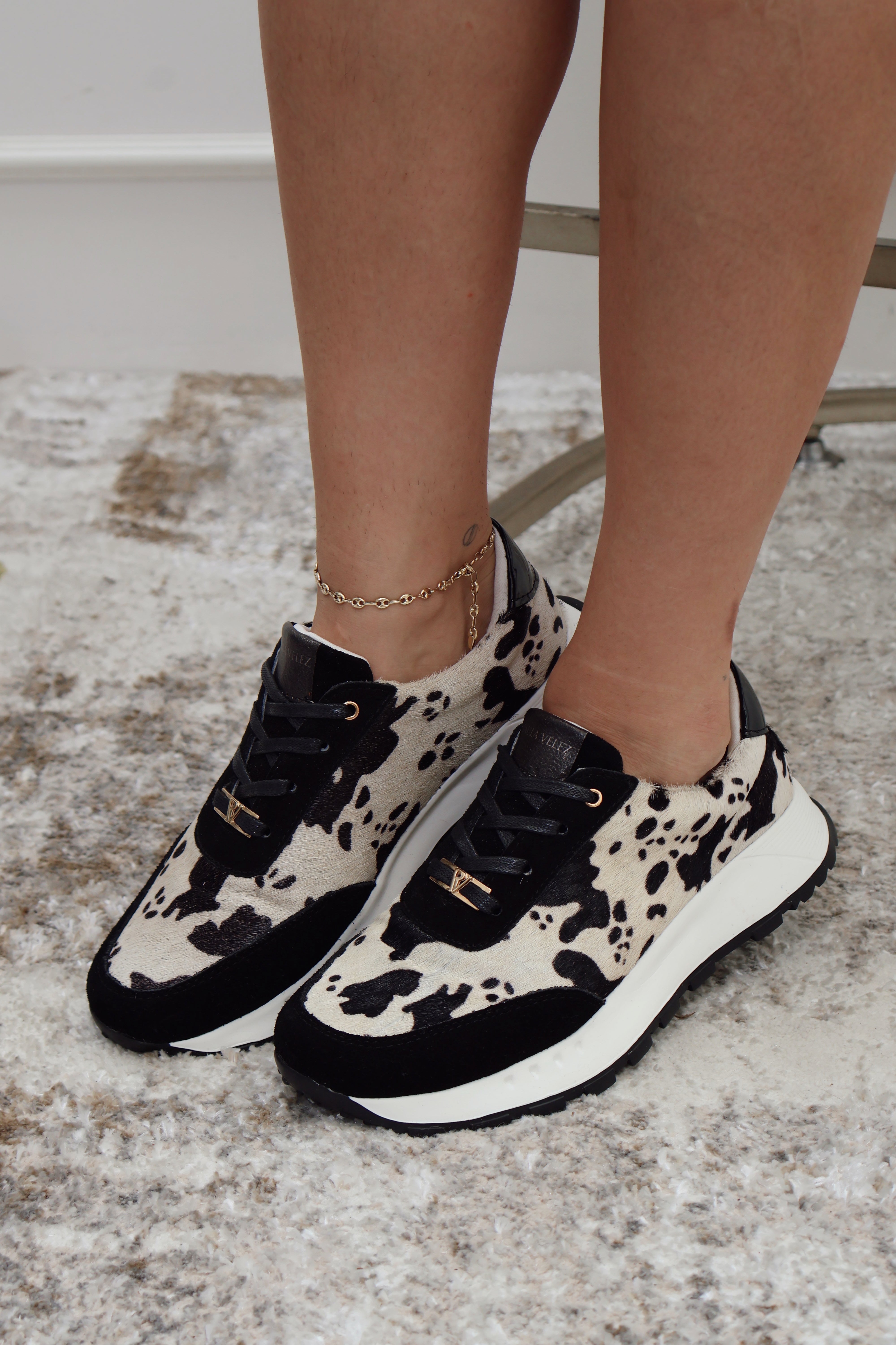 Tenis Oso Negro Vaquita en cuero