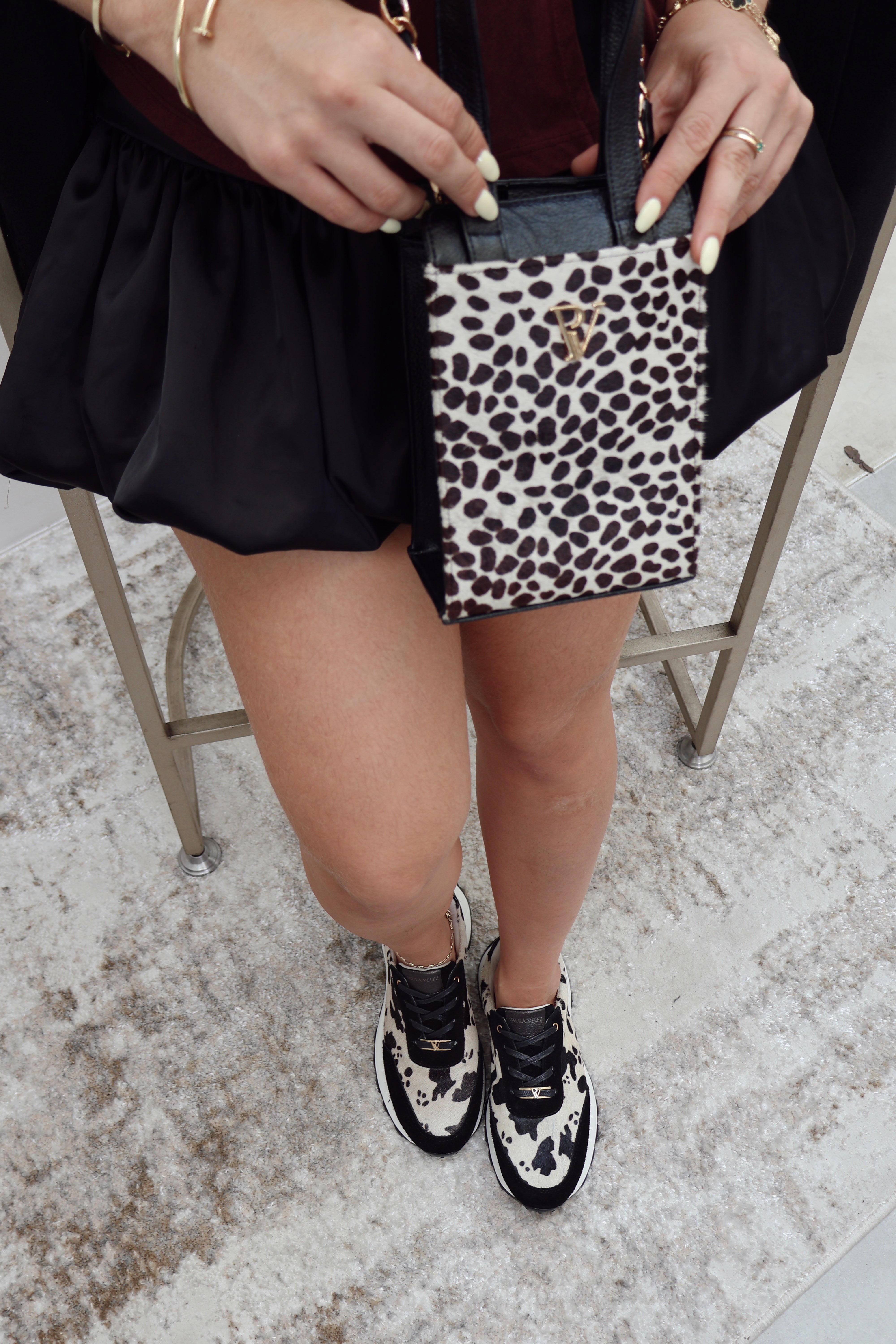 Tenis Oso Negro Vaquita en cuero