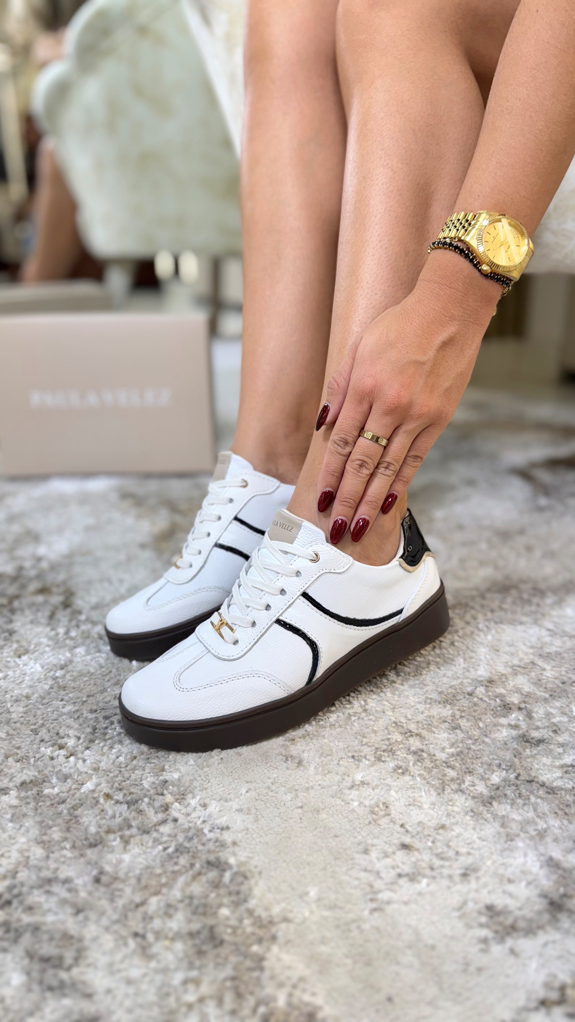 Tenis Milán Blanco Charol Londón