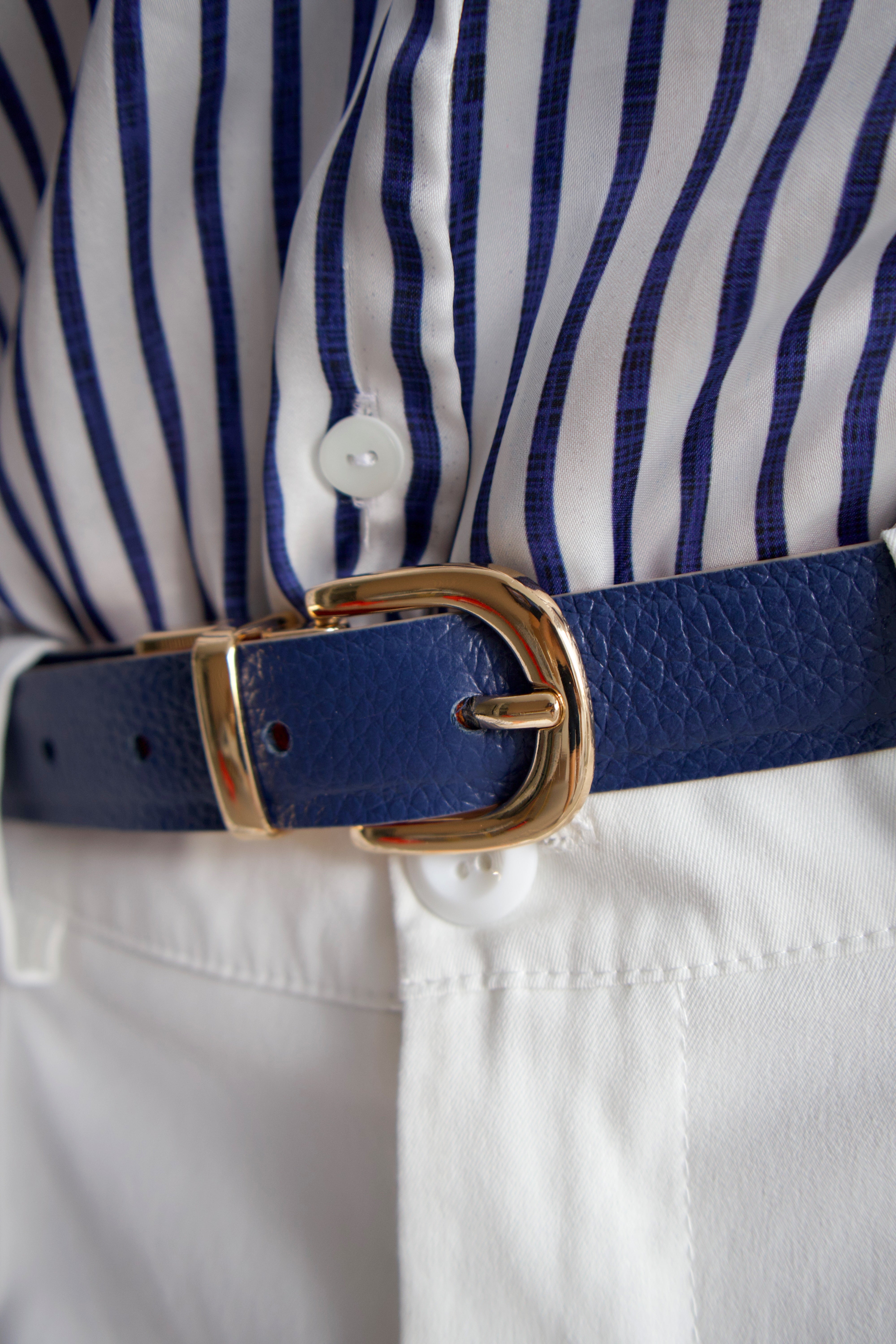 Cinturón doble faz azul rojo