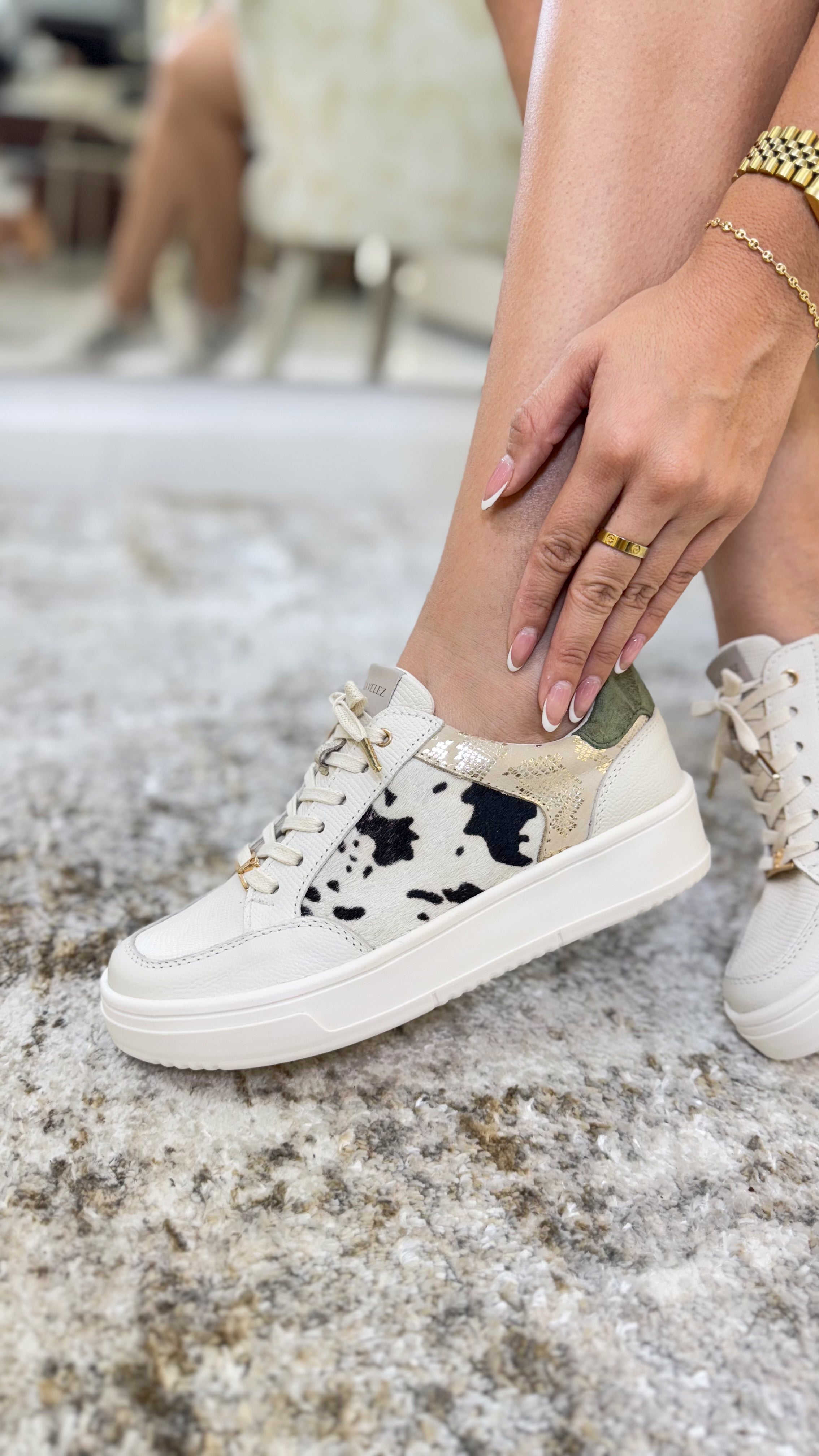 Tenis Aspen Talco Vaquita en cuero