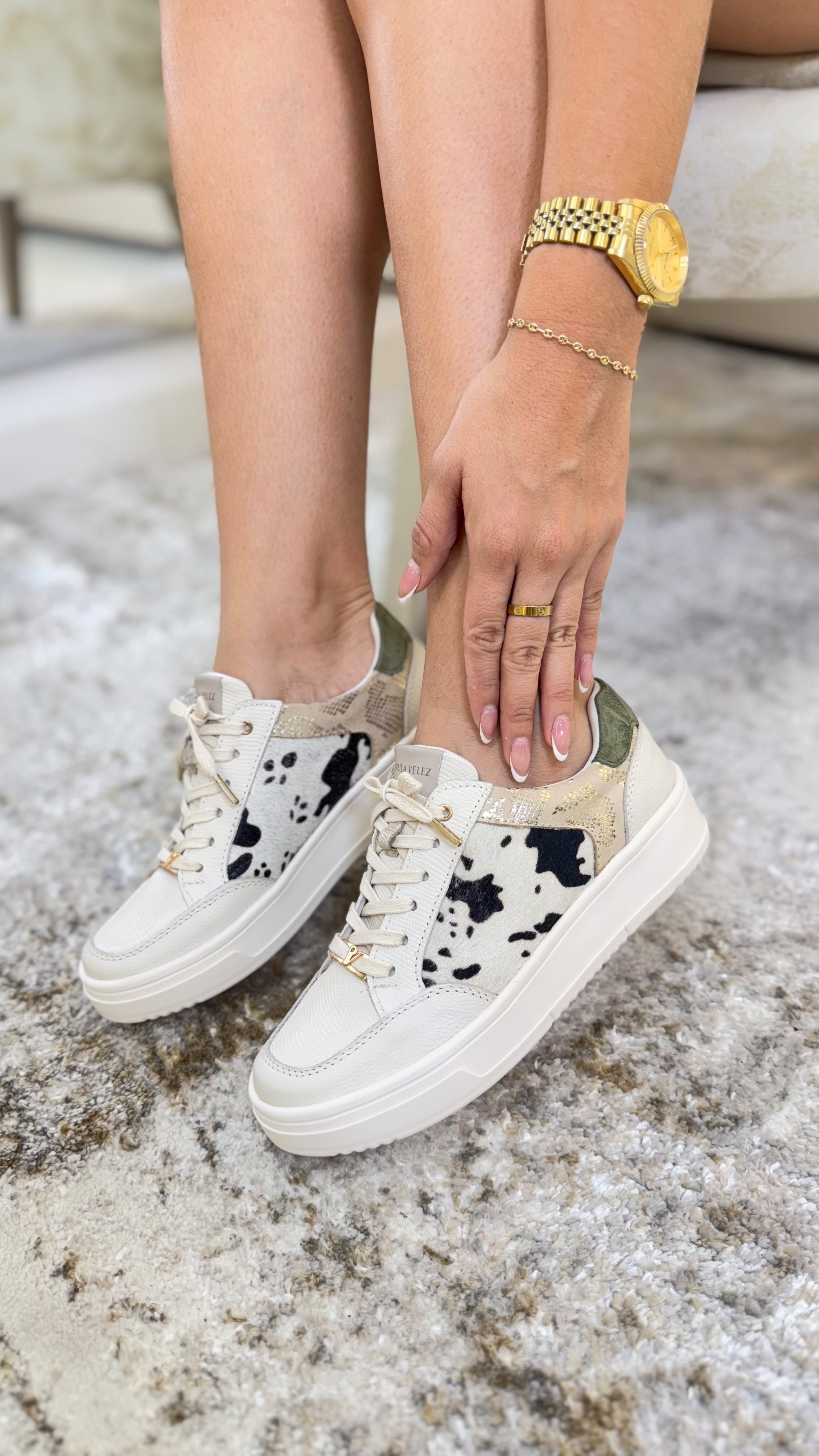 Tenis Aspen Talco Vaquita en cuero