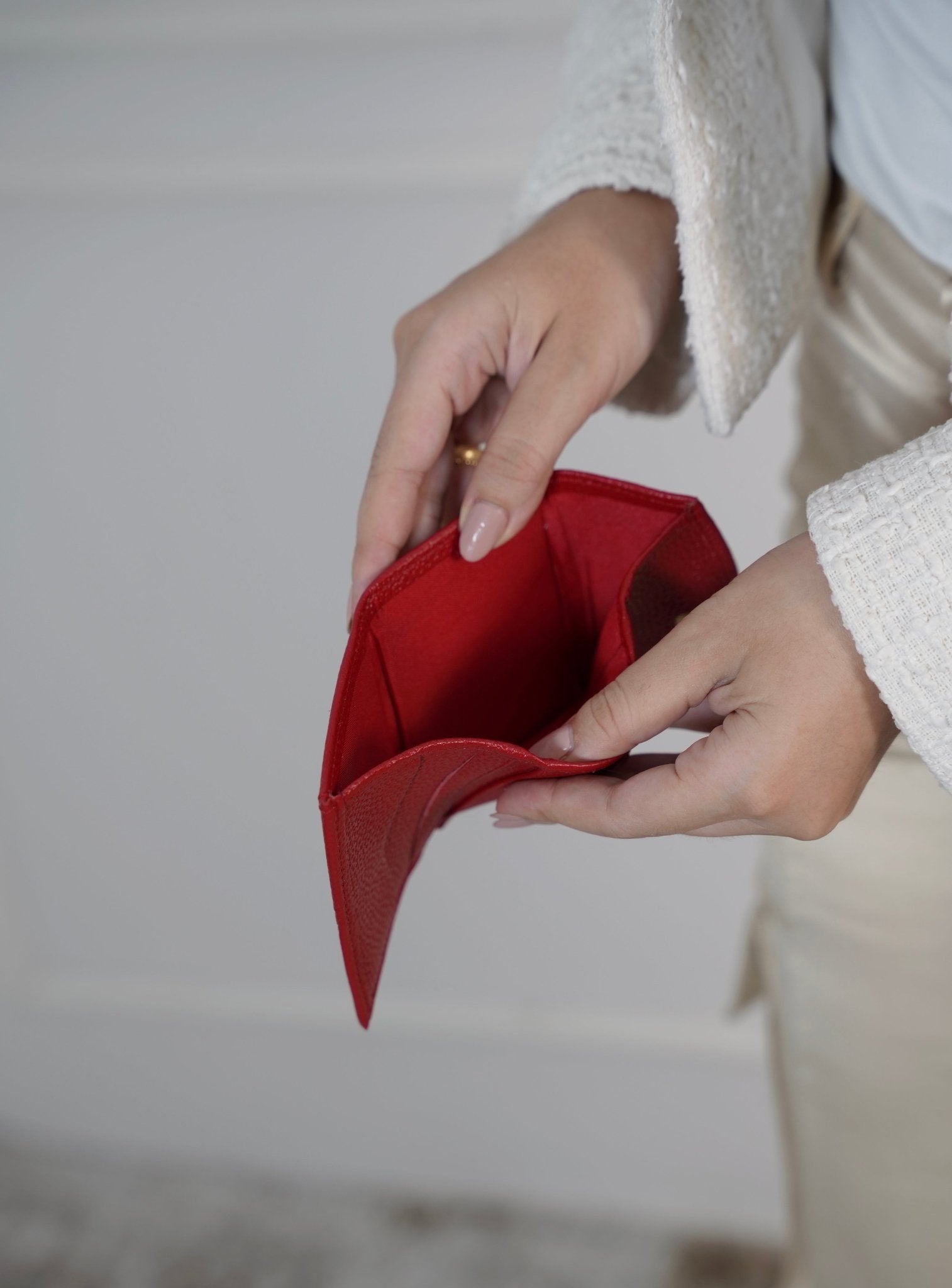 Billetera Mini rojo en Cuero Paula Vélez - PAULA VELEZ