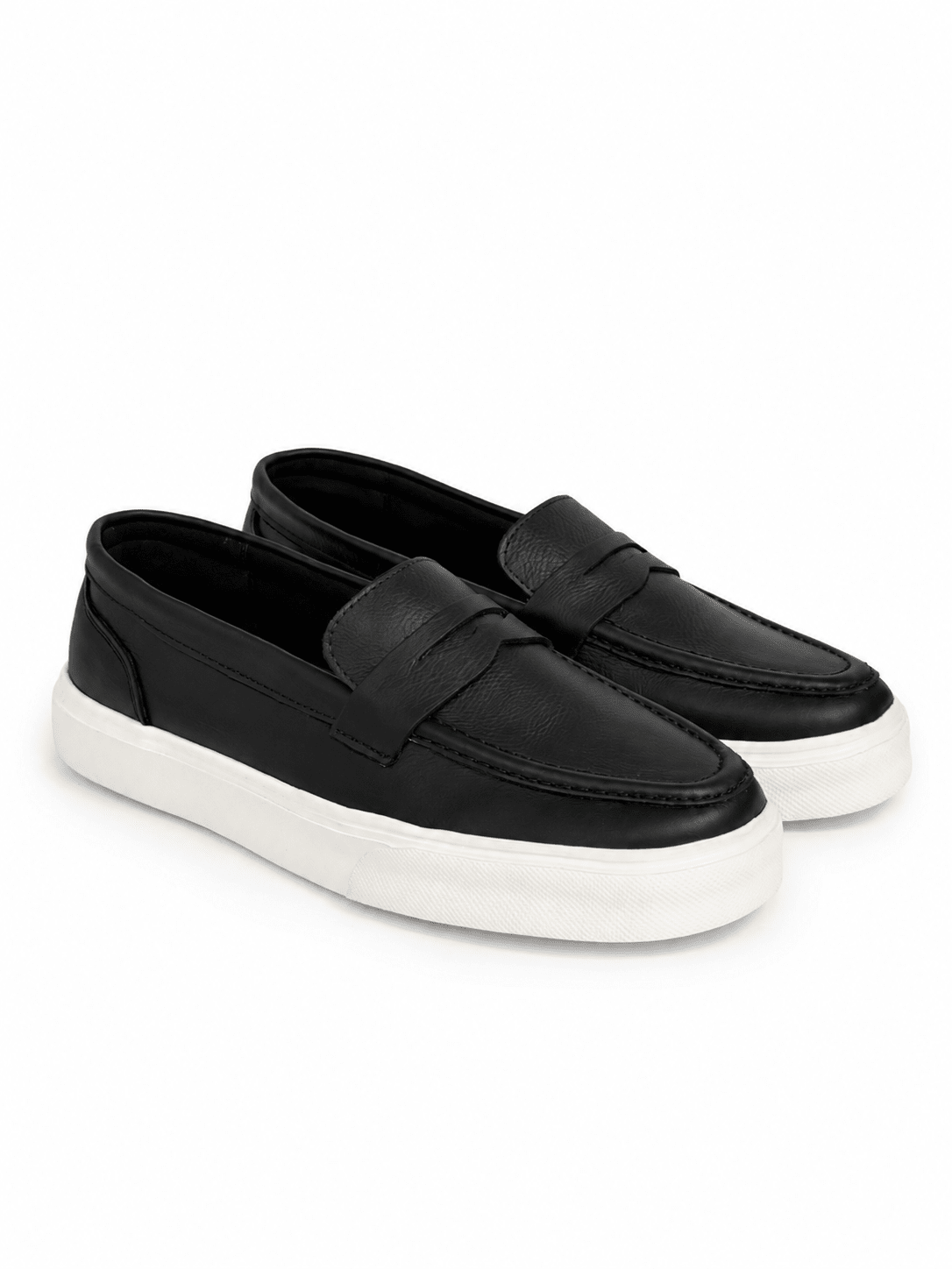 Mocasín en Cuero Negro para Hombre - PAULA VELEZ