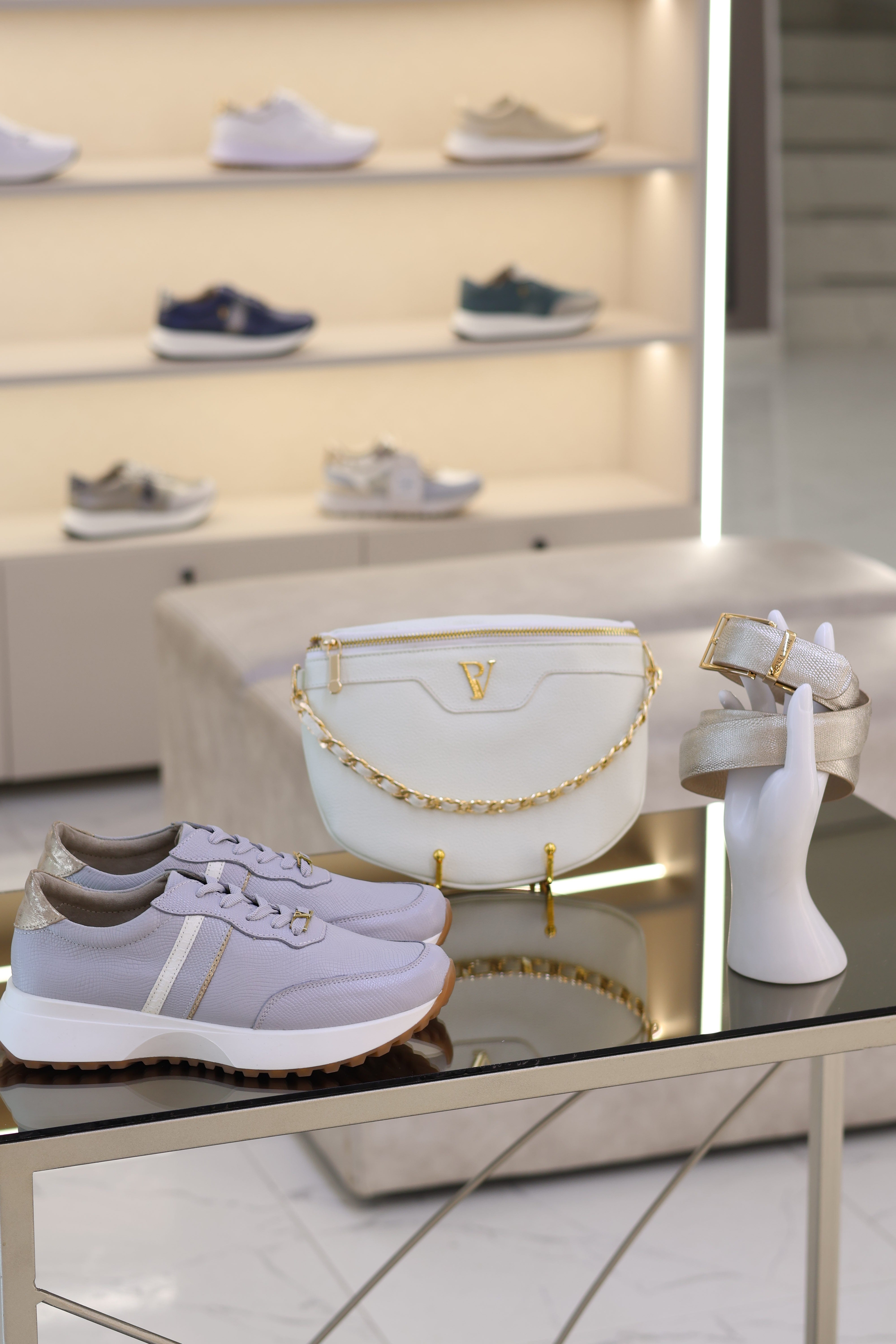 Tenis de cuero Oso baby blue