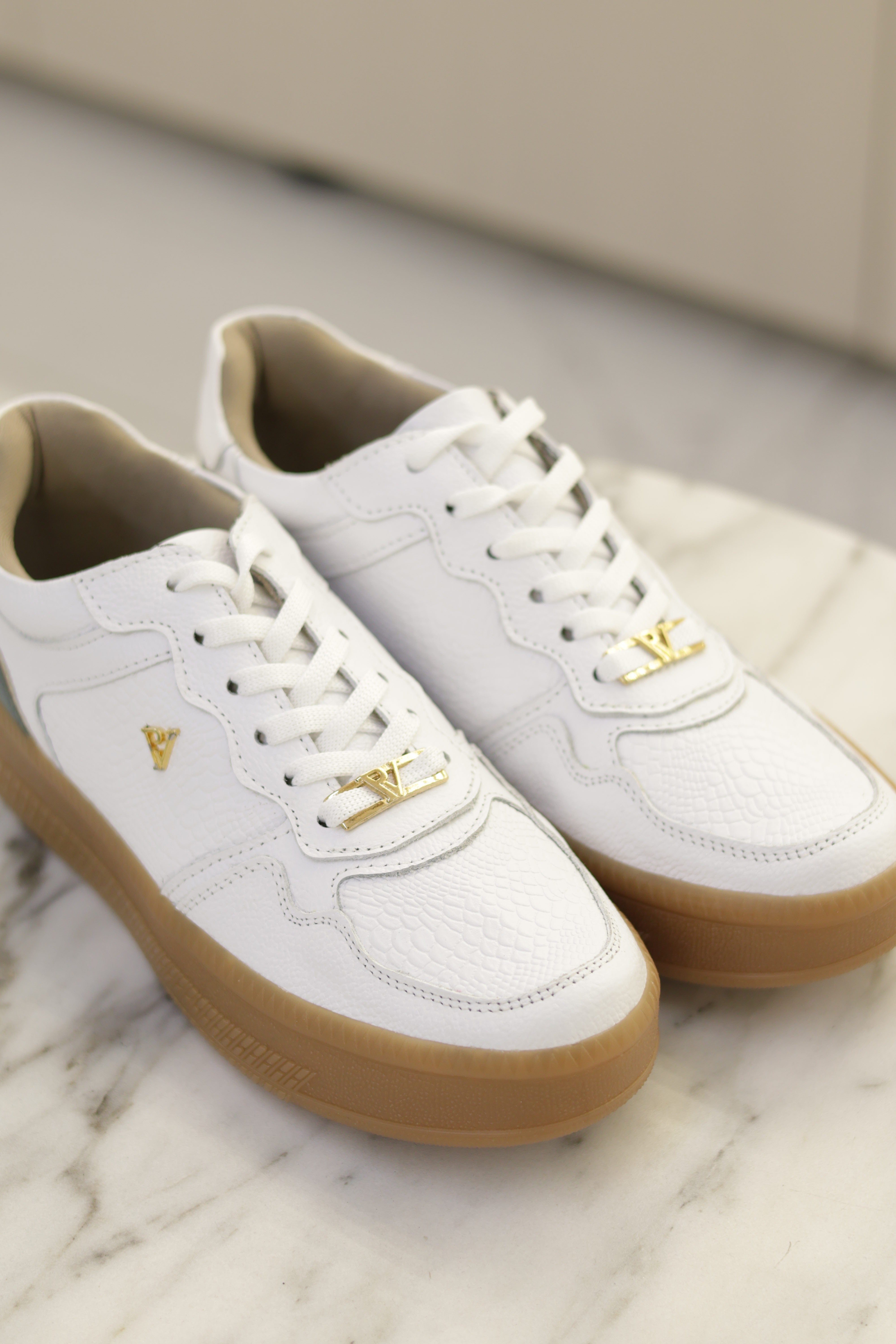 Tenis paris blanco agave en cuero