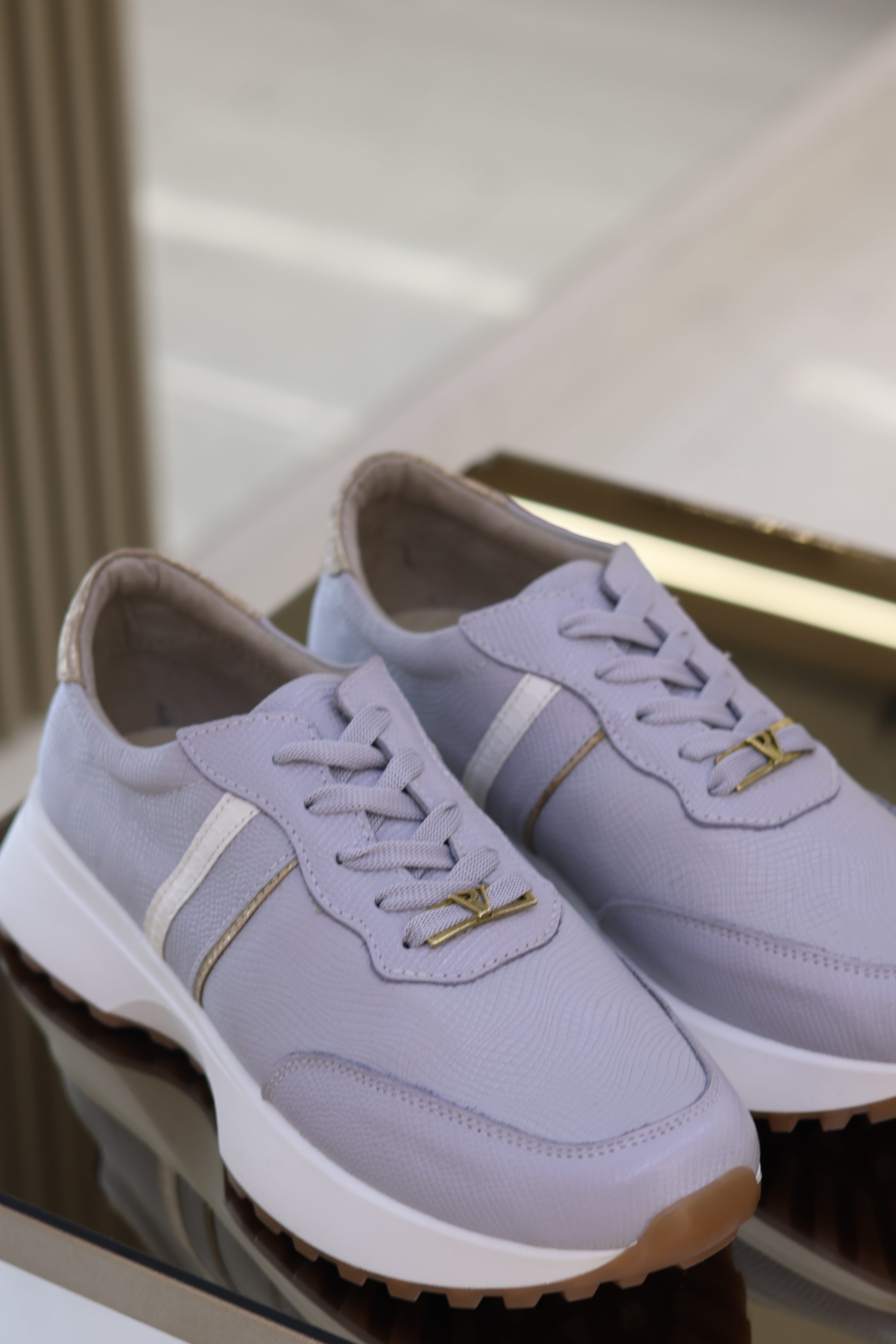 Tenis de cuero Oso baby blue
