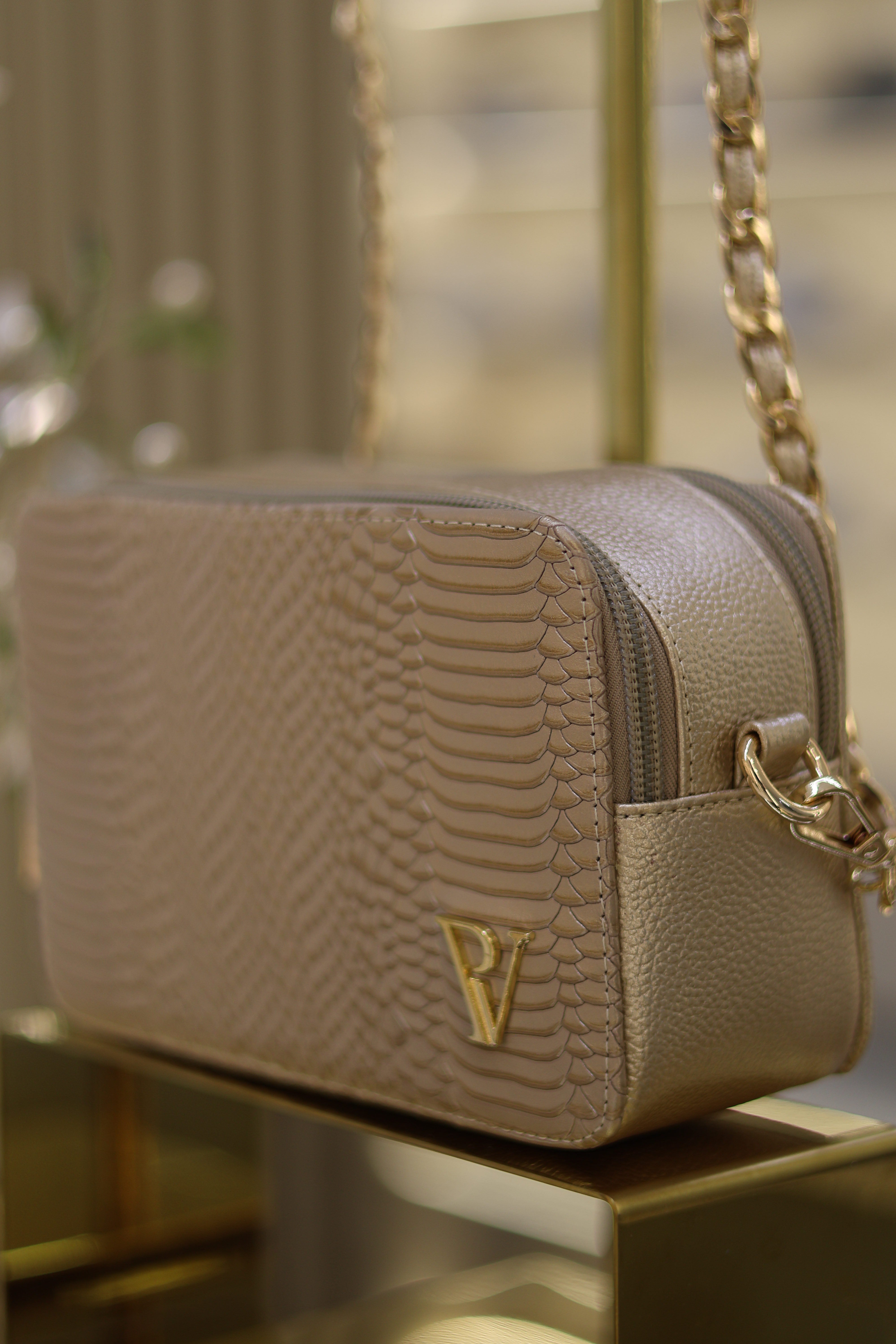Bolso Emily Champán en cuero