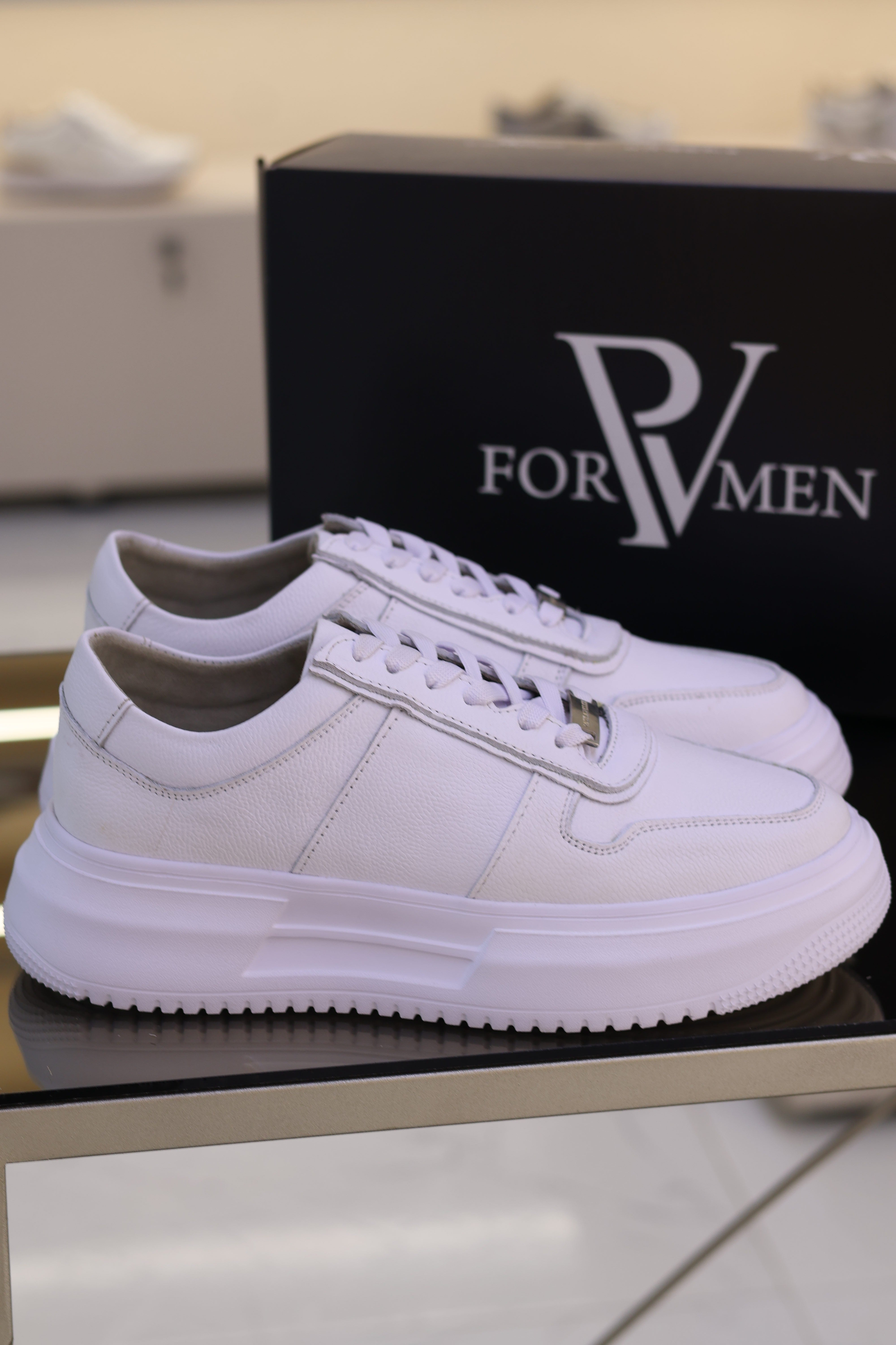 Tenis Enzo Blanco en cuero