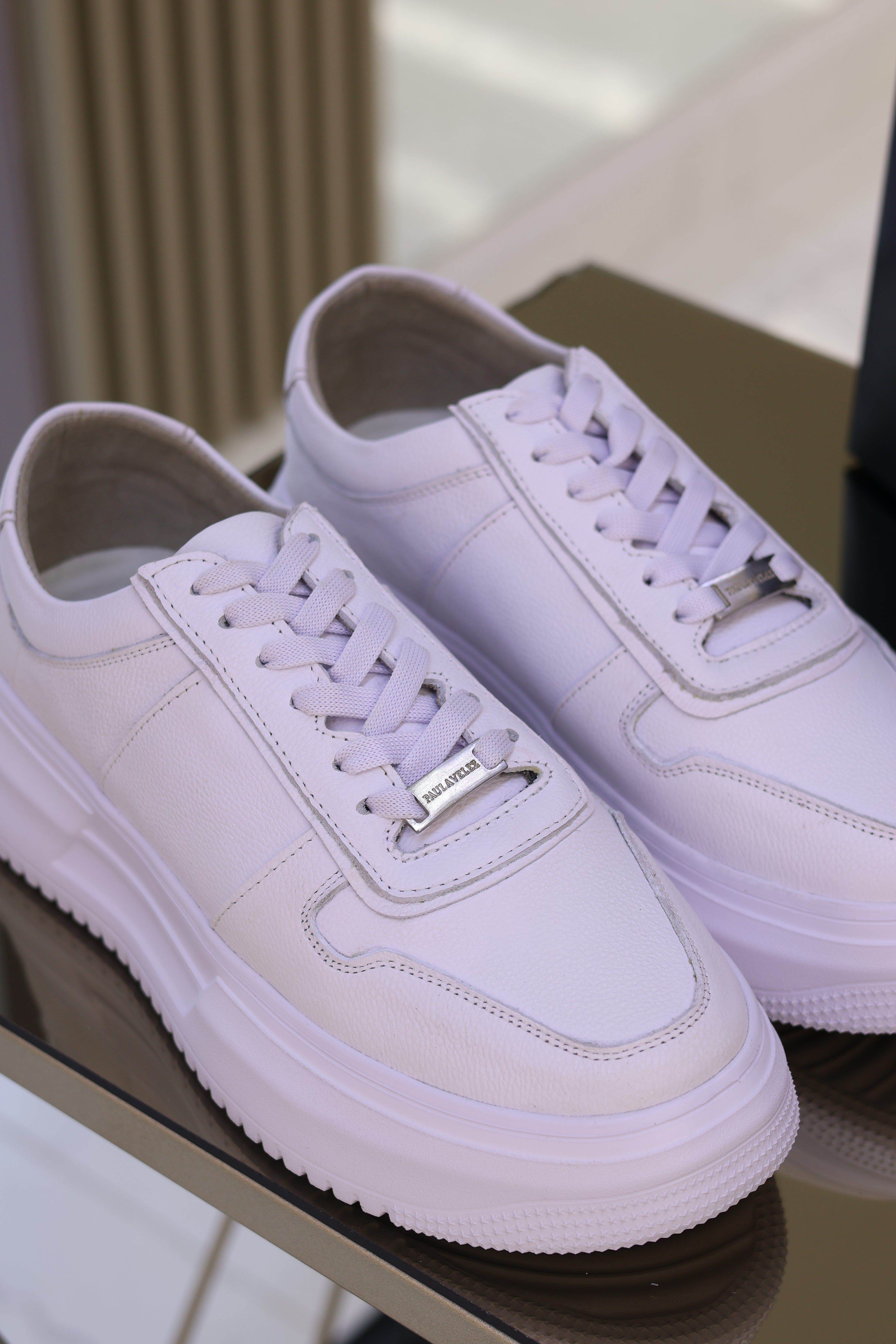 Tenis Enzo Blanco en cuero