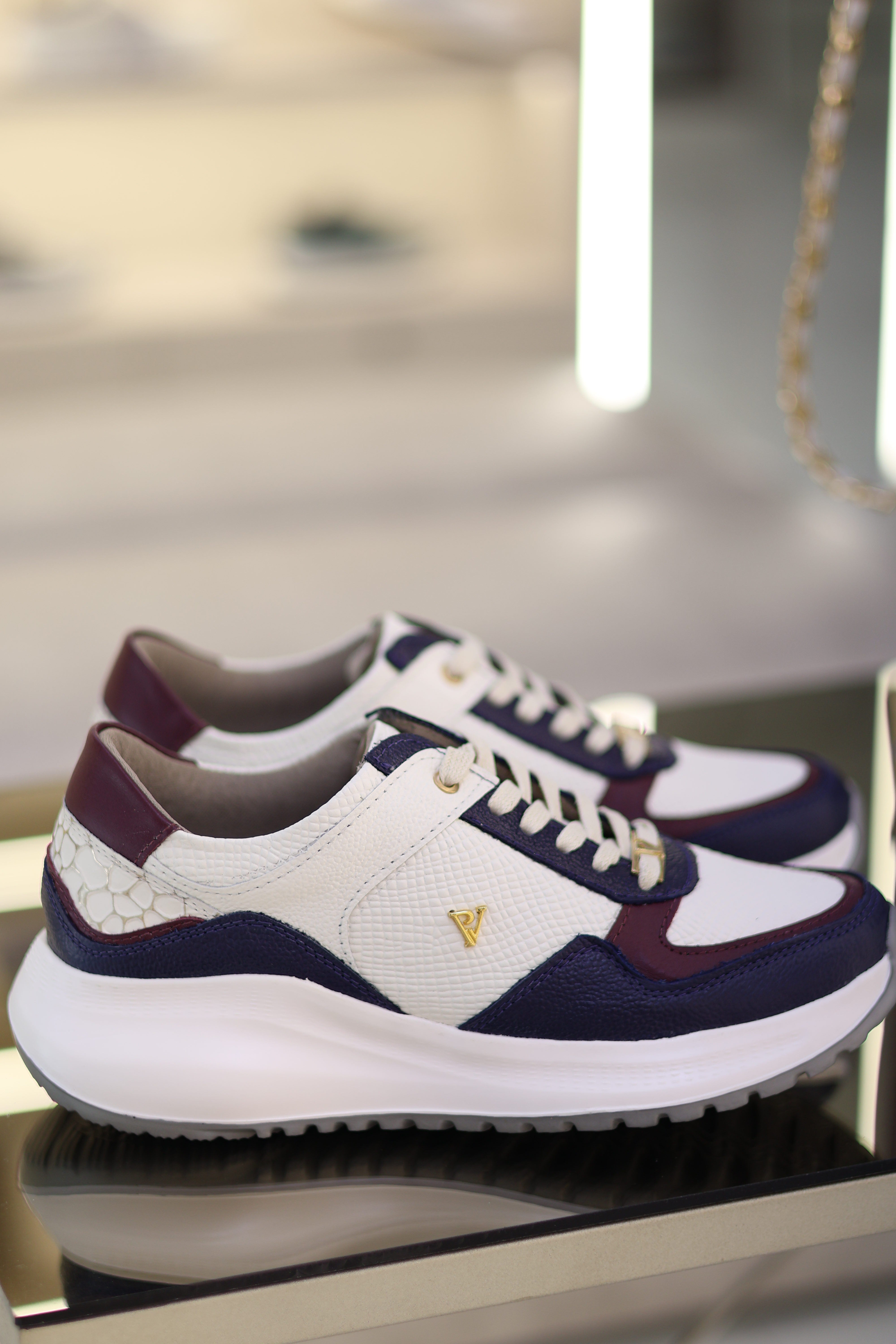 Tenis denver Azul por talco en cuero