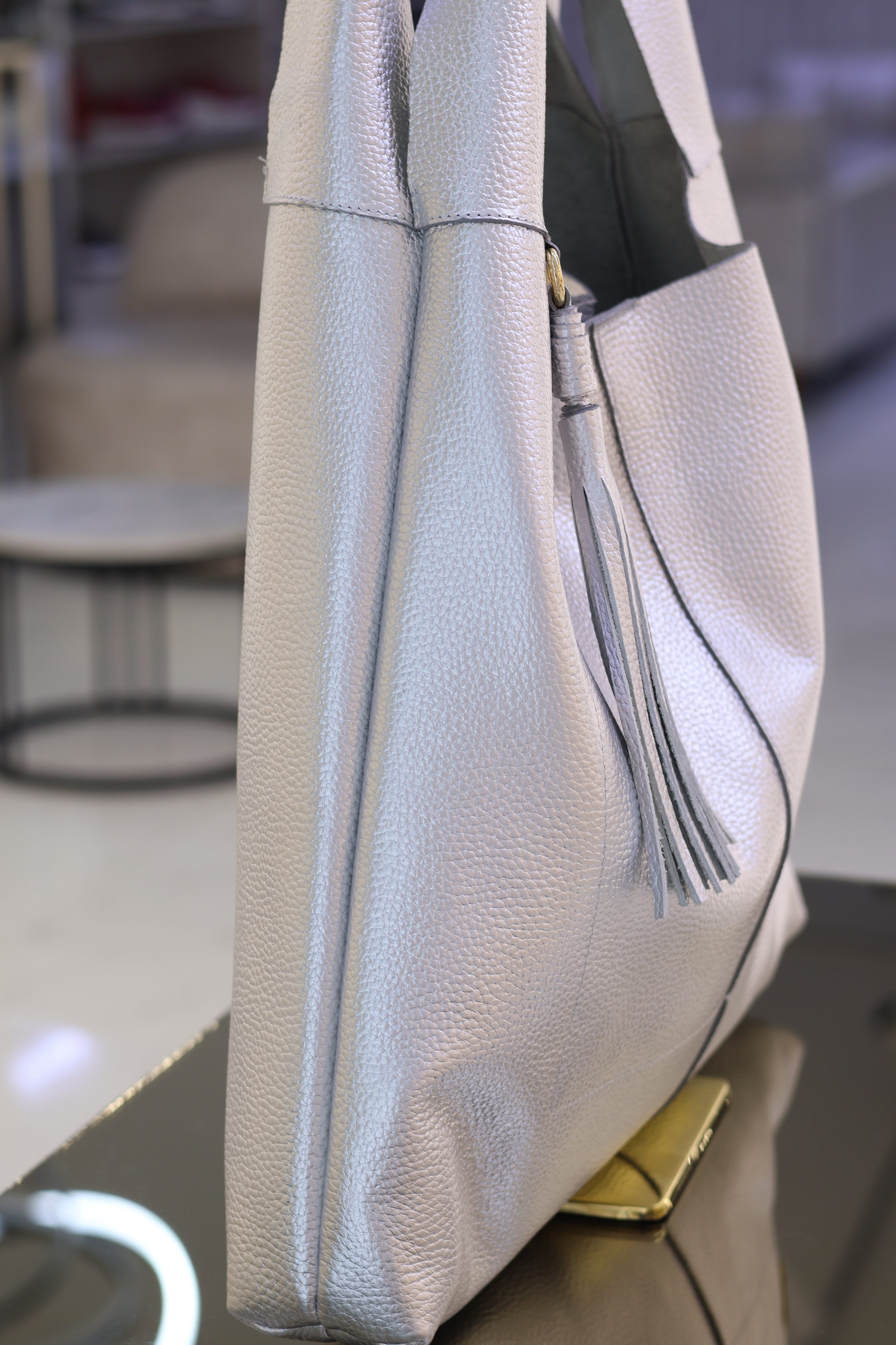 Bolso Roma Plata en cuero