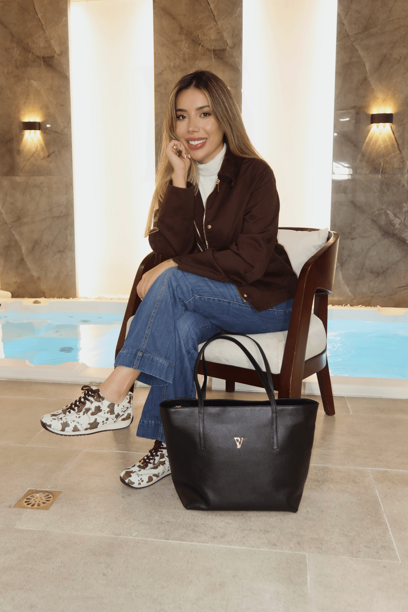 Tenis Milán en Cuero Vaquita - PAULA VELEZ