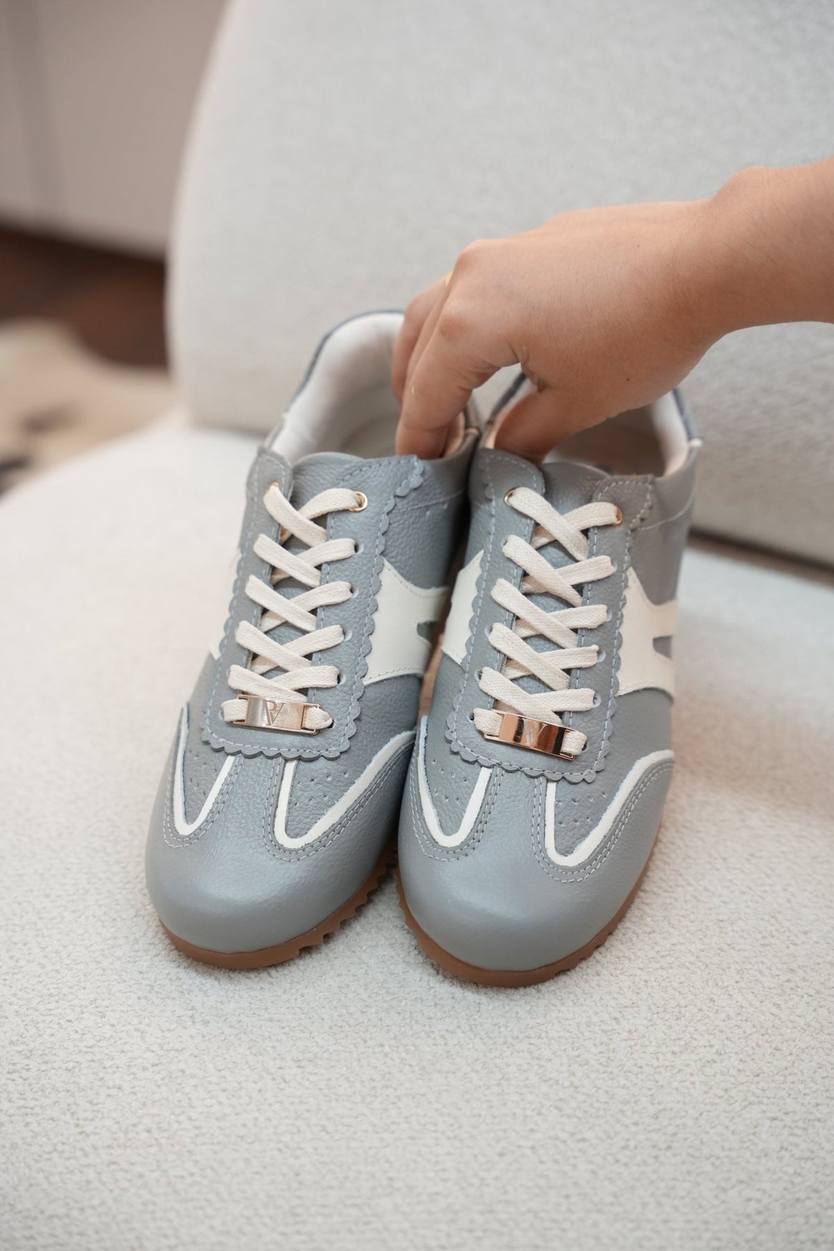 Tenis Milán gris plata/ nautica - PAULA VELEZ
