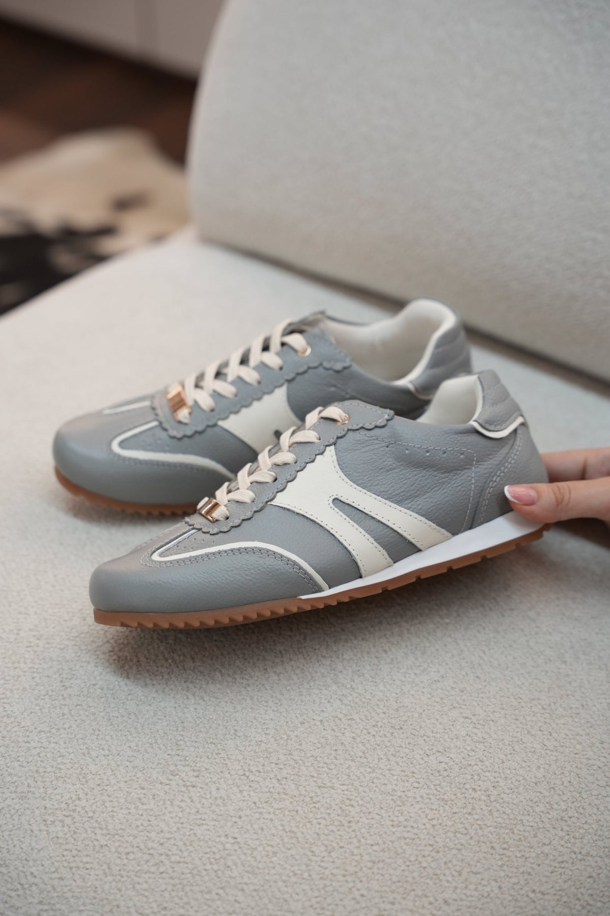 Tenis Milán gris plata/ nautica - PAULA VELEZ