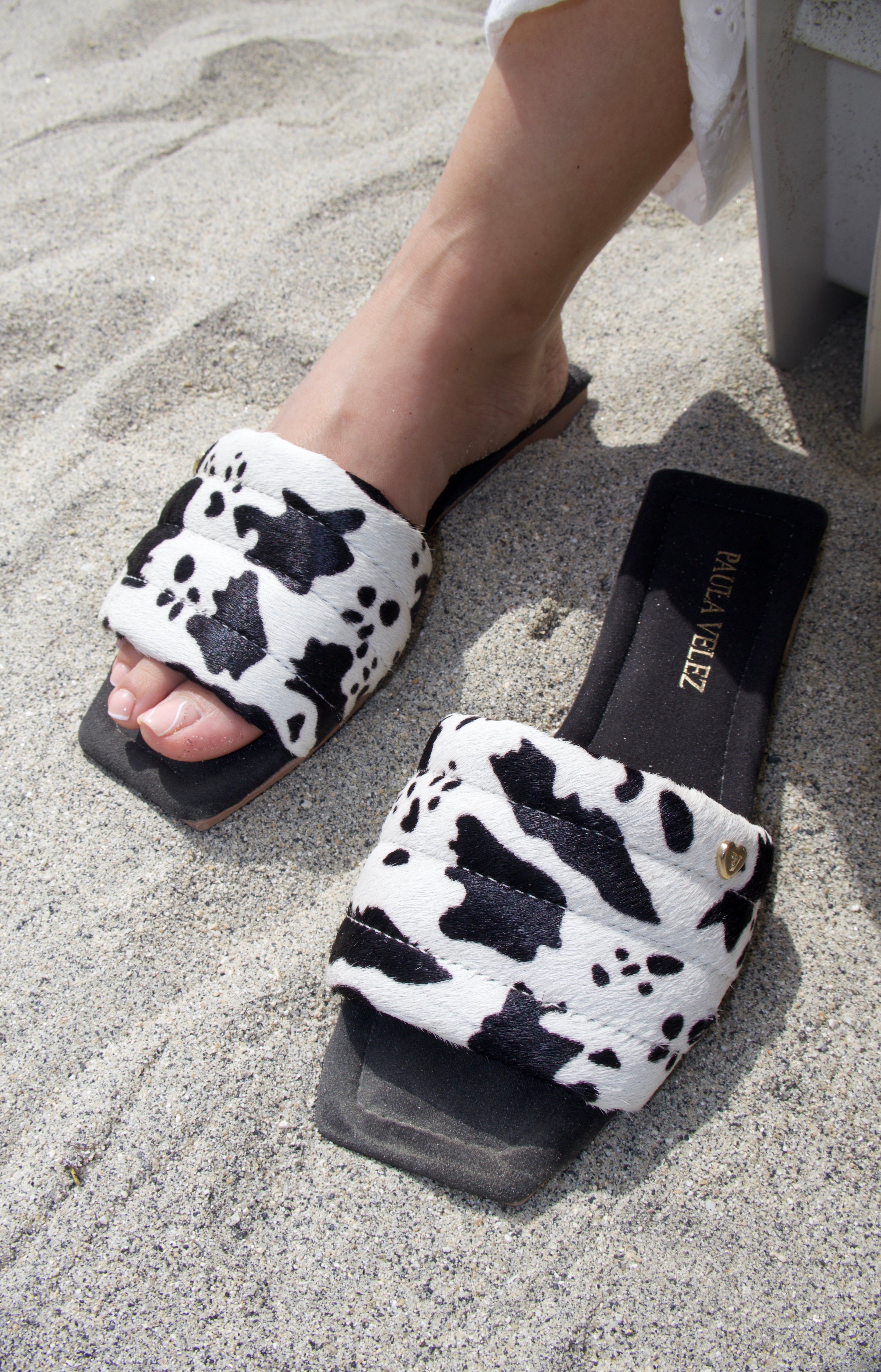 Sandalias Zara en cuero vaquita para mujer - Paula Vélez