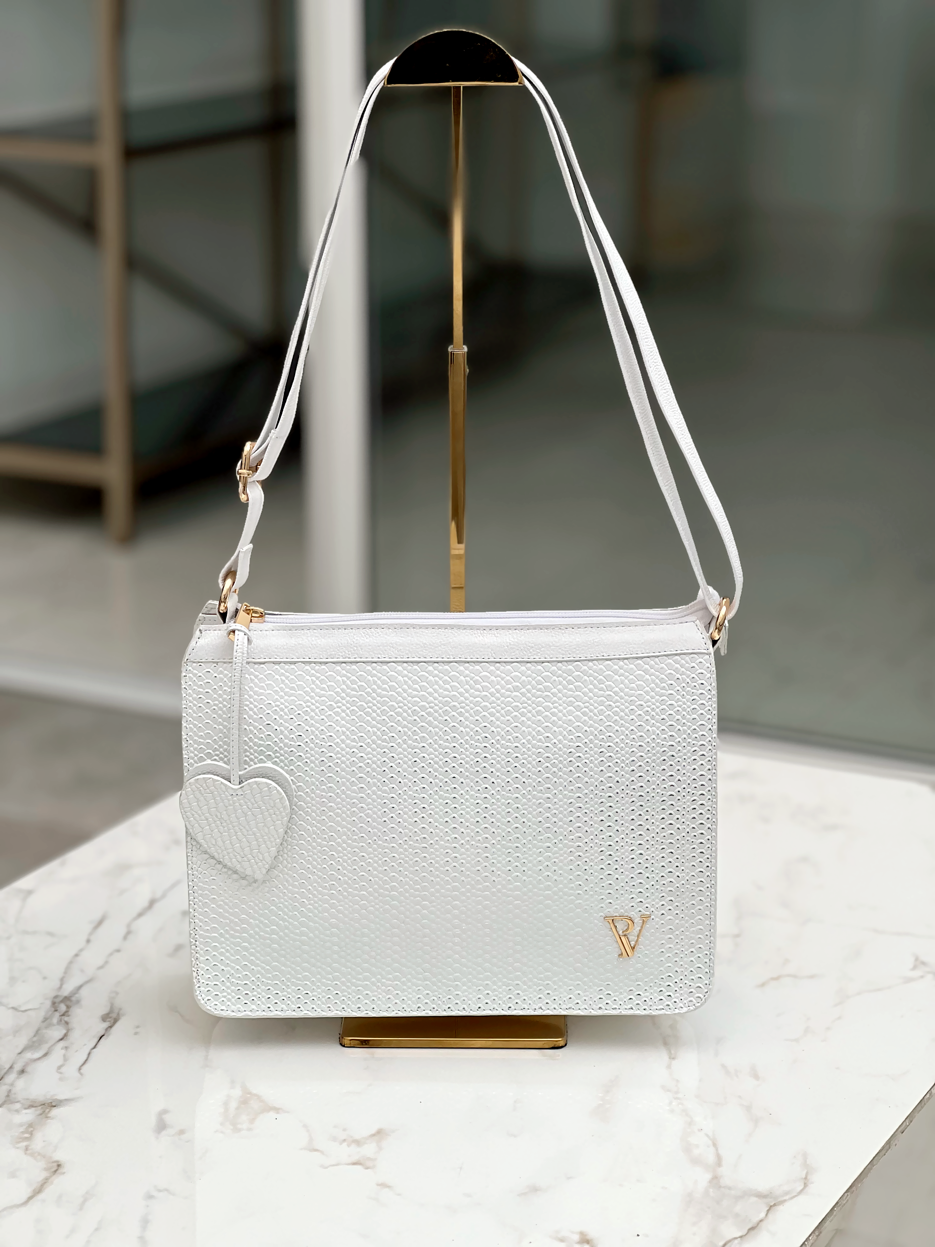 BOLSO HEART BLANCO