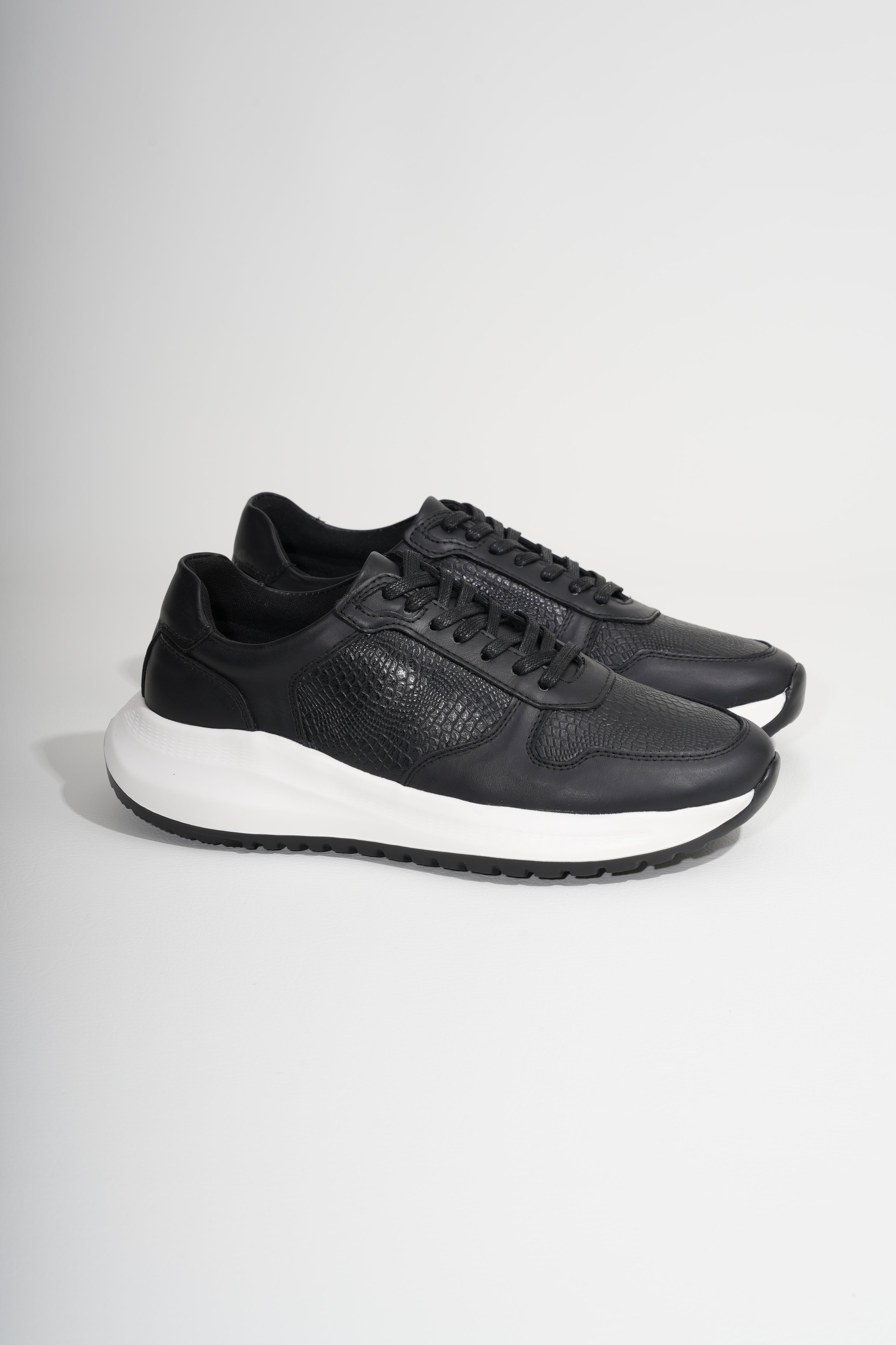 Tenis de hombre Dante en cuero Negro panda