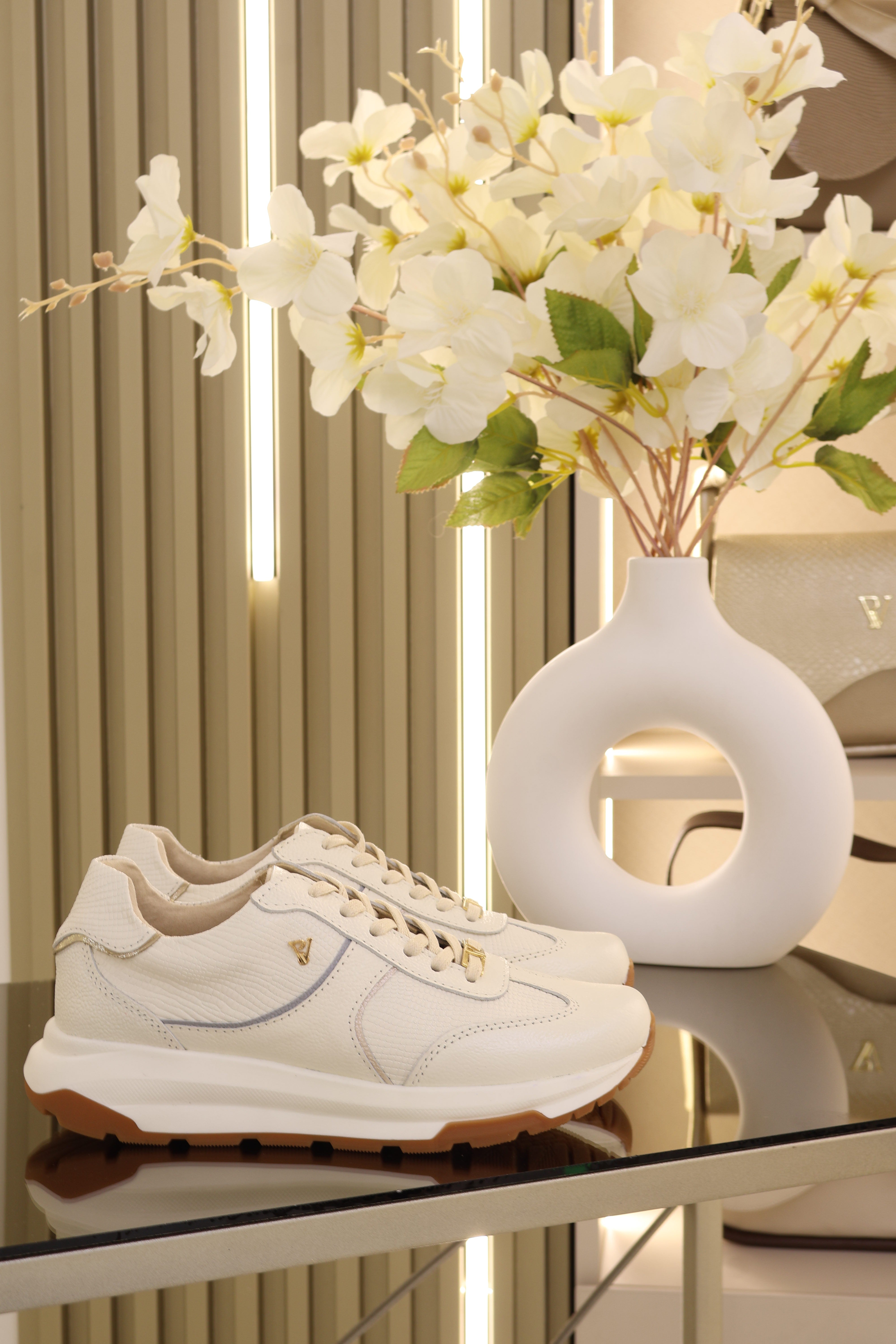 Tenis Milan Talco x Rosa/Baby en cuero