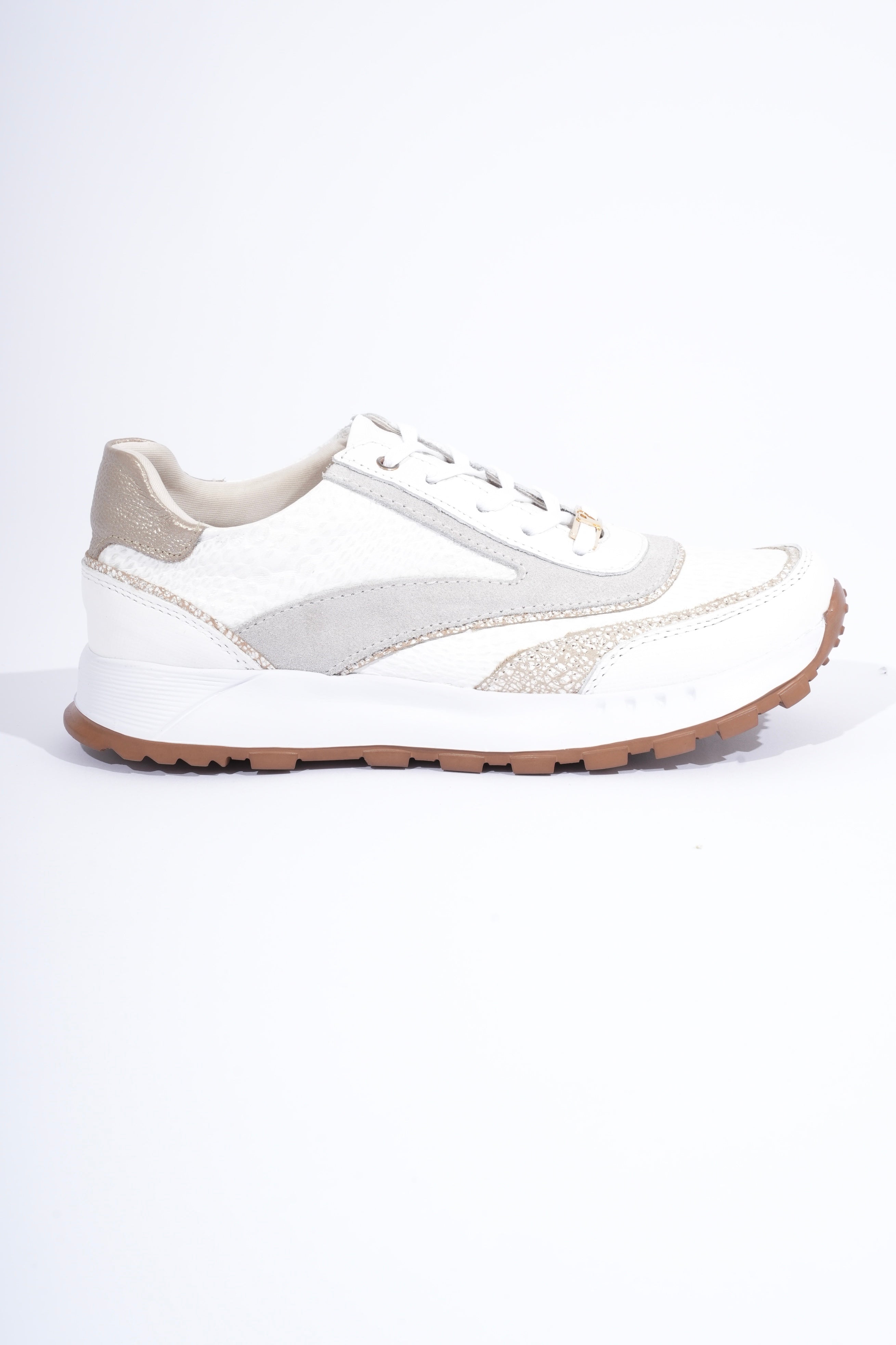 Bariloche Blanco Folia Danubio Tenis en Cuero