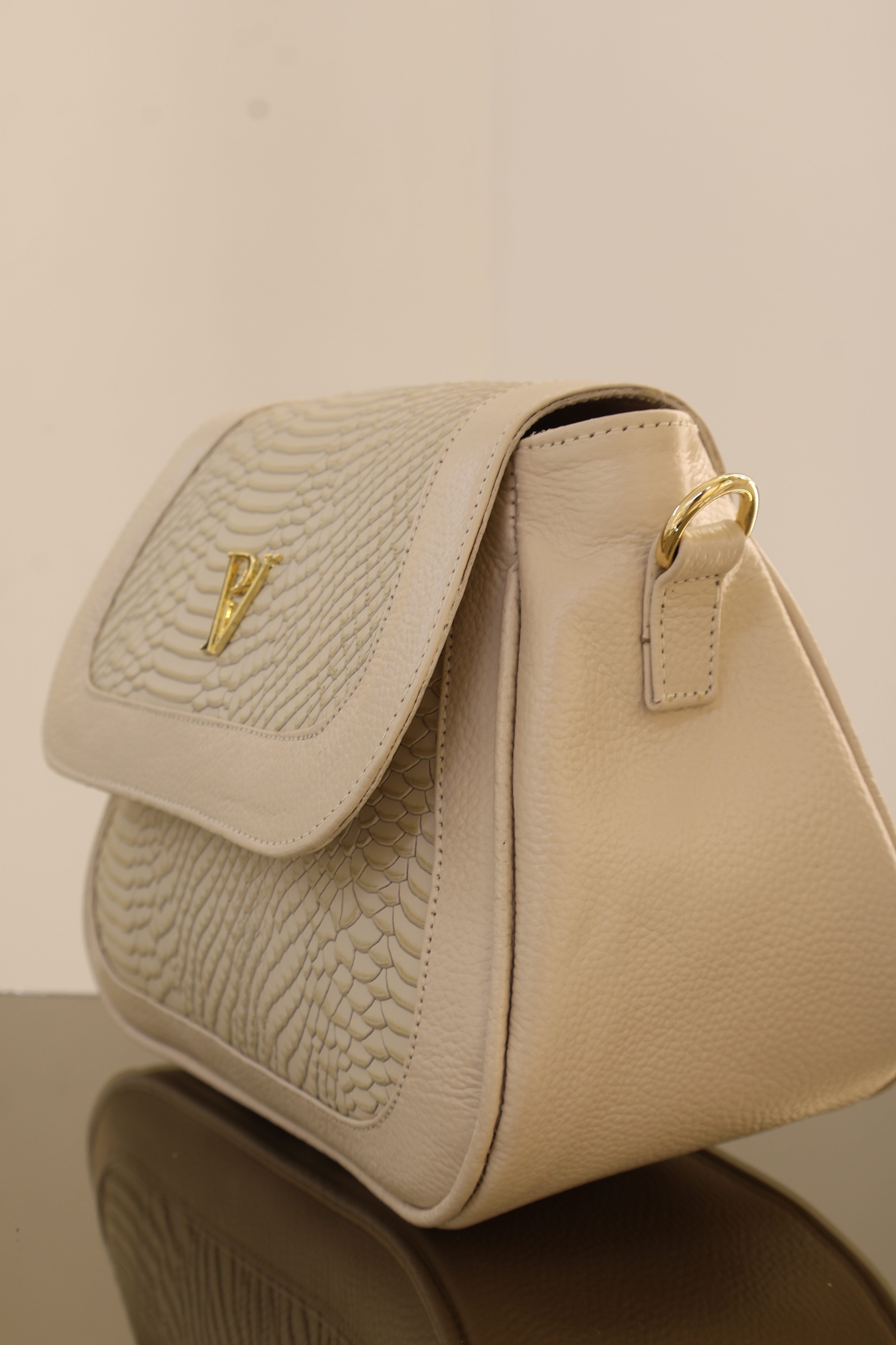 Bolso Siena en cuero Talco