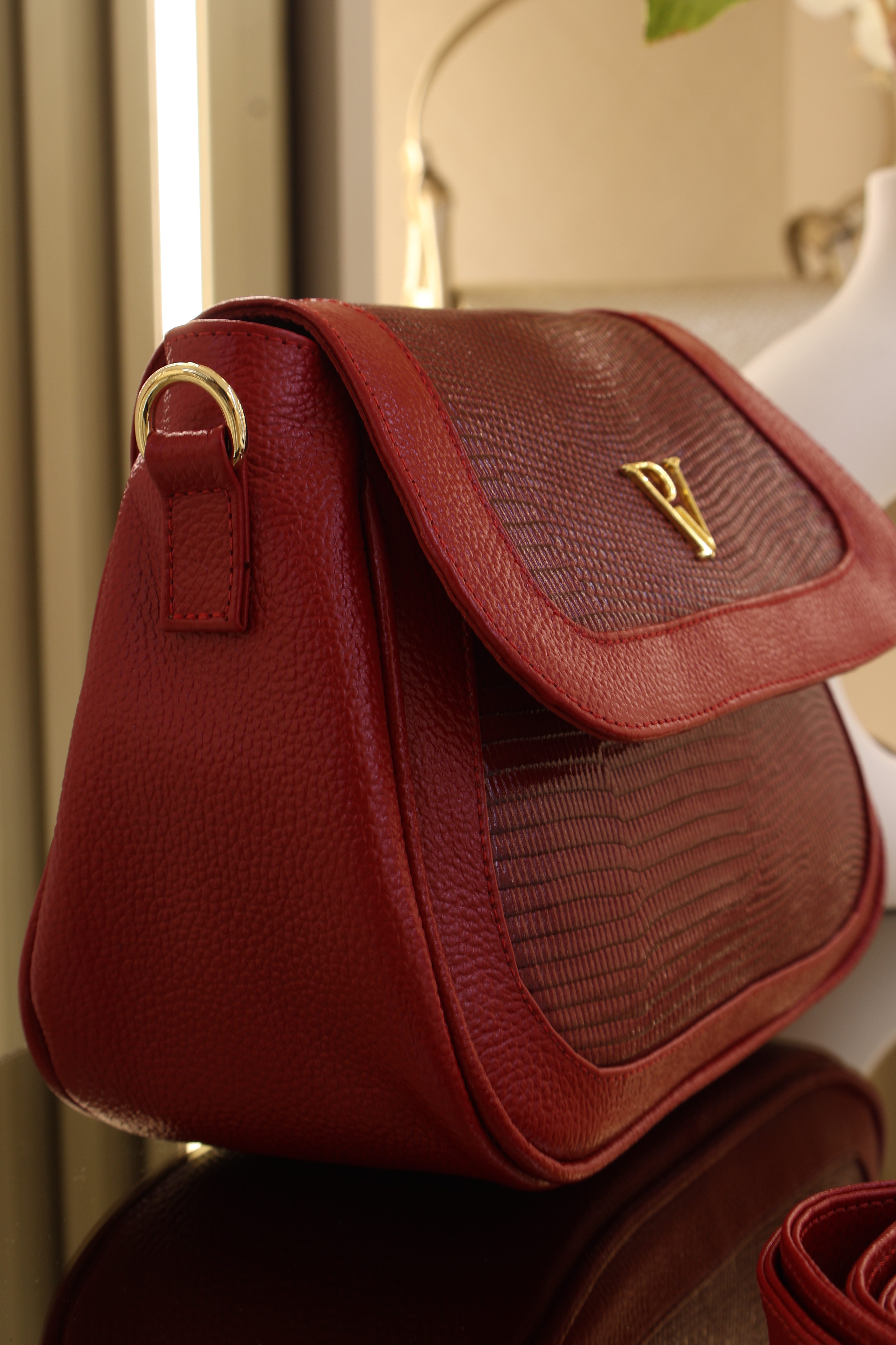 Bolso Siena en cuero Rojo